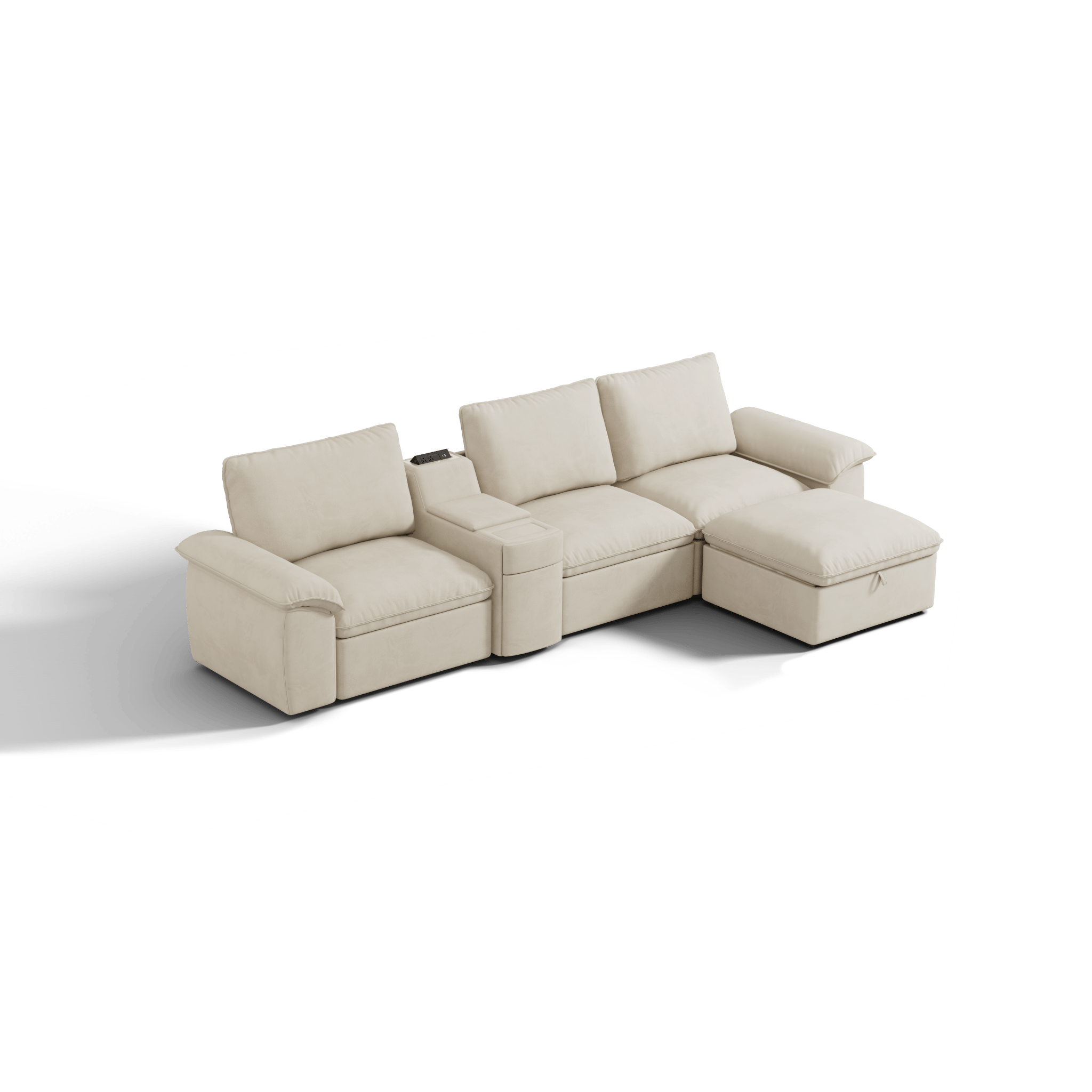 SOMA Motion I 4 Seat L - shaped, with Nap Armrests & Console