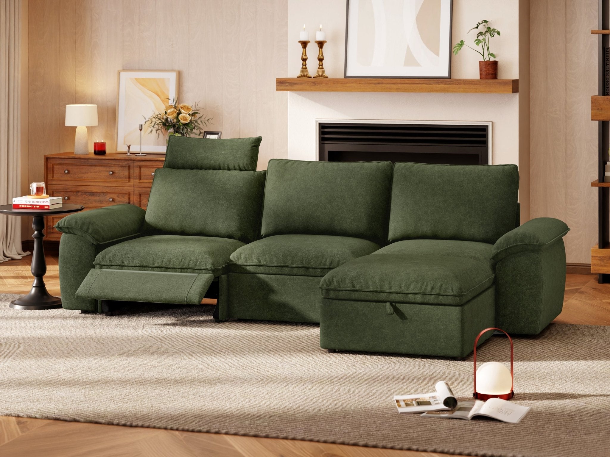 SOMA Motion II 4 Seat L - shaped, with Recliner & Nap Armrests