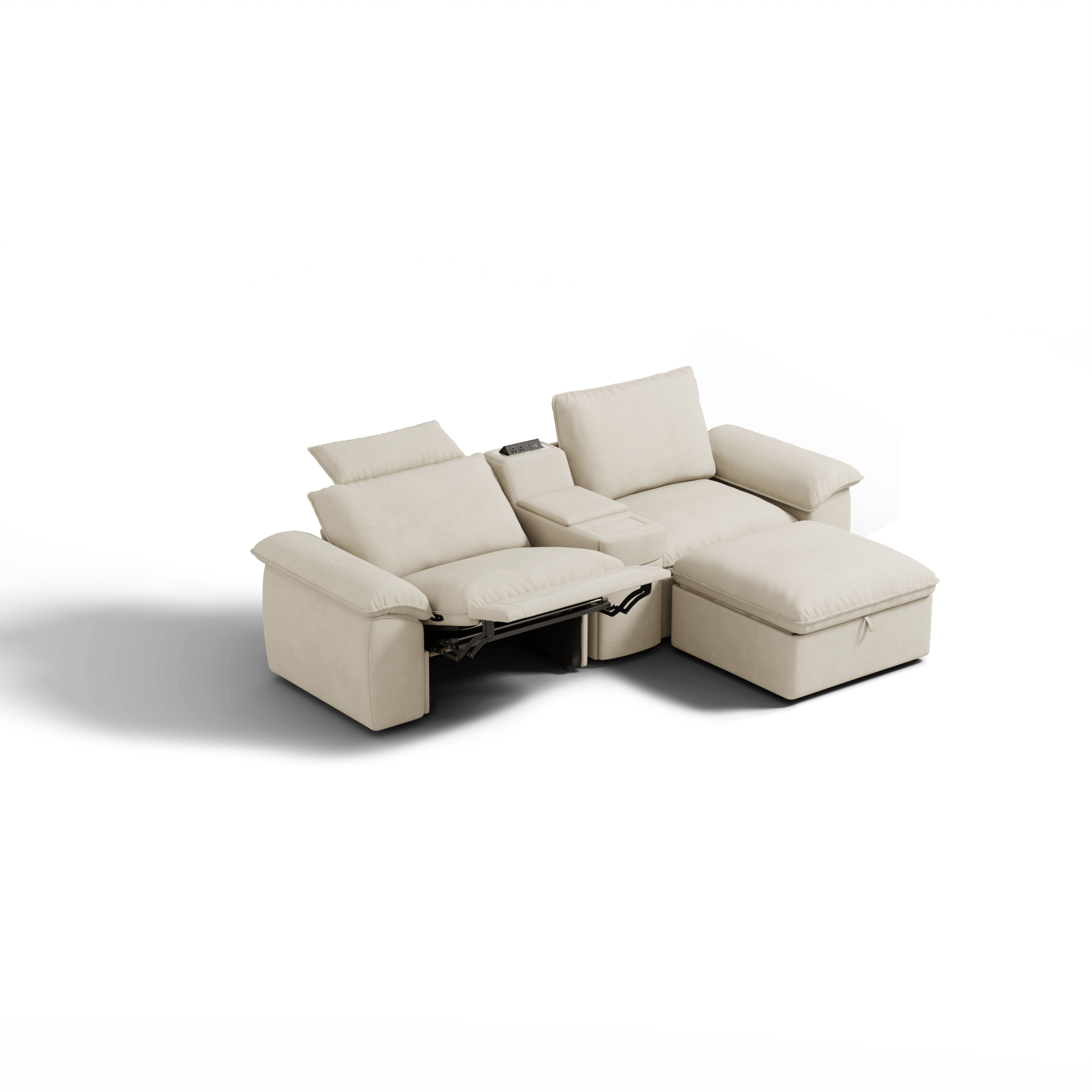 SOMA Prestige 3 Seat L - shaped, with Recliner & Console | Nap Armrests