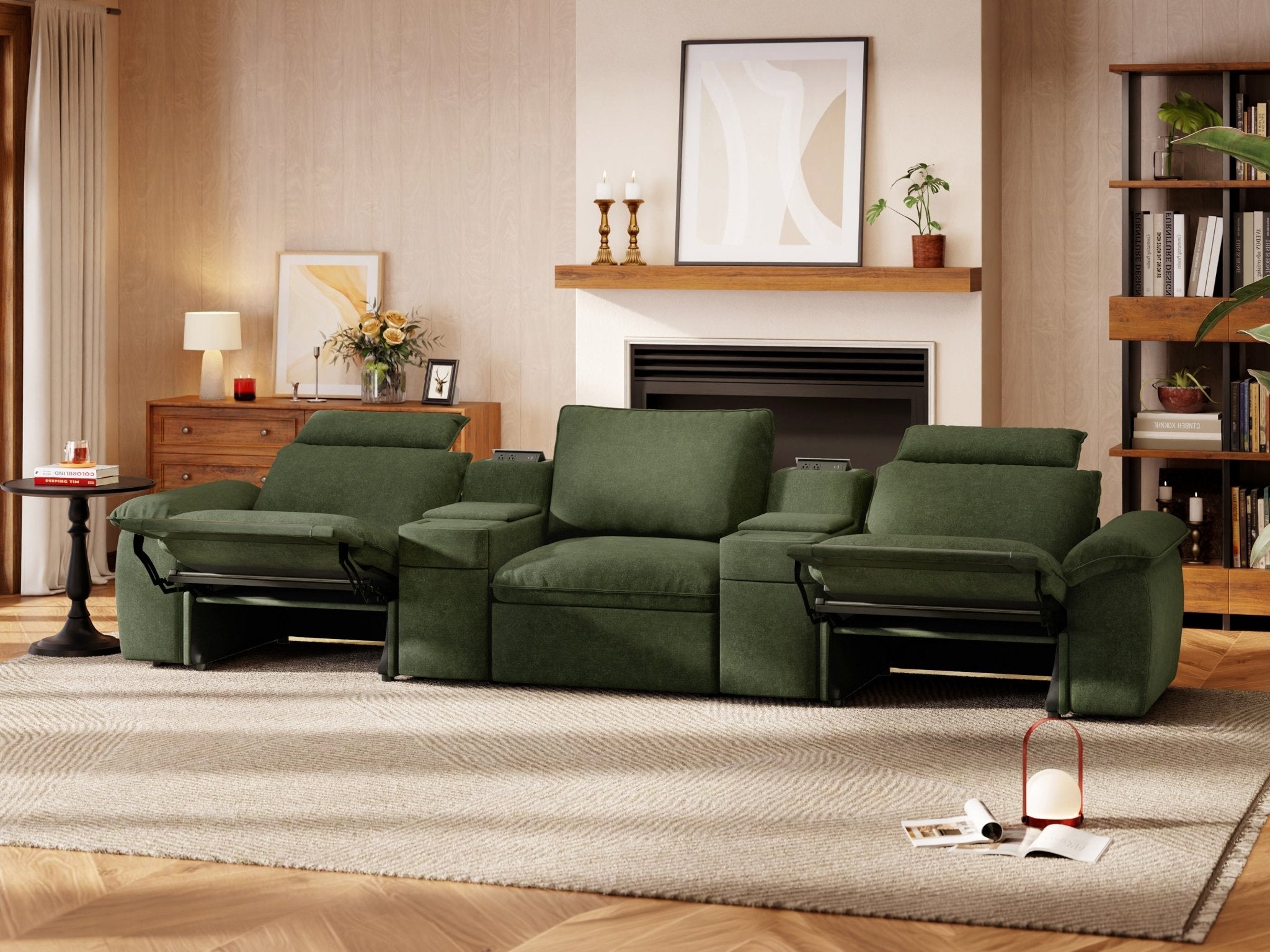 SOMA Prestige 3 Seat, with 2 Recliners & 2 Consoles | Nap Armrests