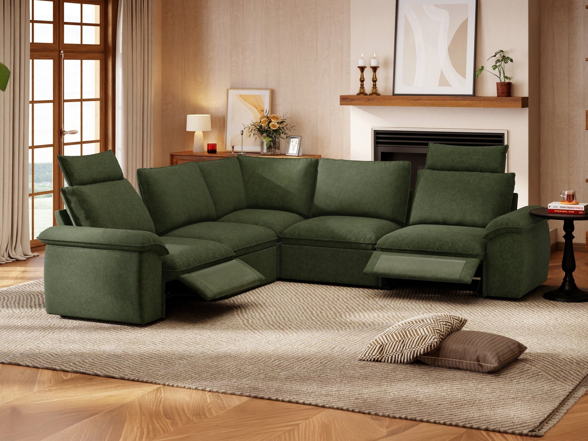 SOMA Prestige 5 Seat V - shaped, with 2 Recliners & Console | Nap Armrests