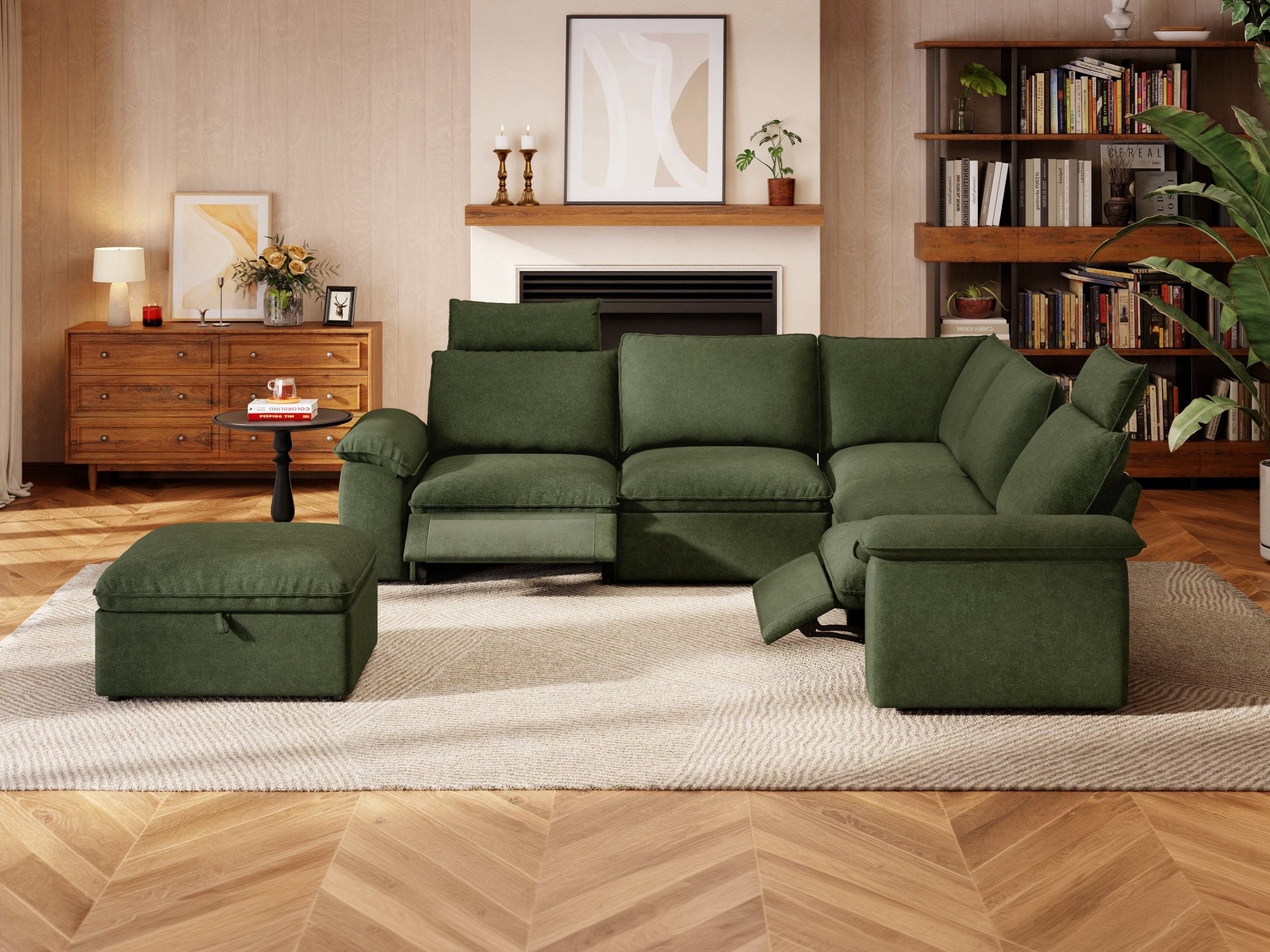 SOMA Prestige 6 Seat V - shaped, with 2 Recliners & Console | Nap Armrests