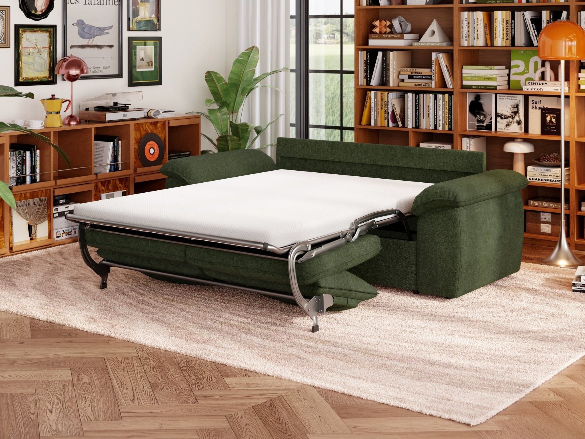 SOMA Retreat II Loveseat with Hidden One - pull Guest Bed | Nap Armrests