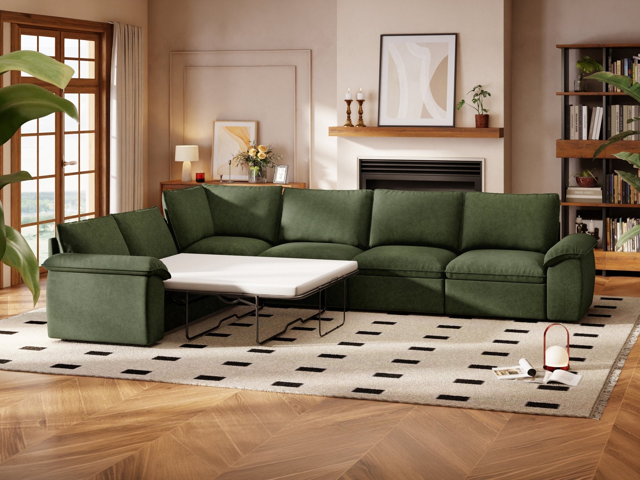 SOMA Retreat I 5 Seat V - shaped, with Hidden Guest Bed | Nap Armrests