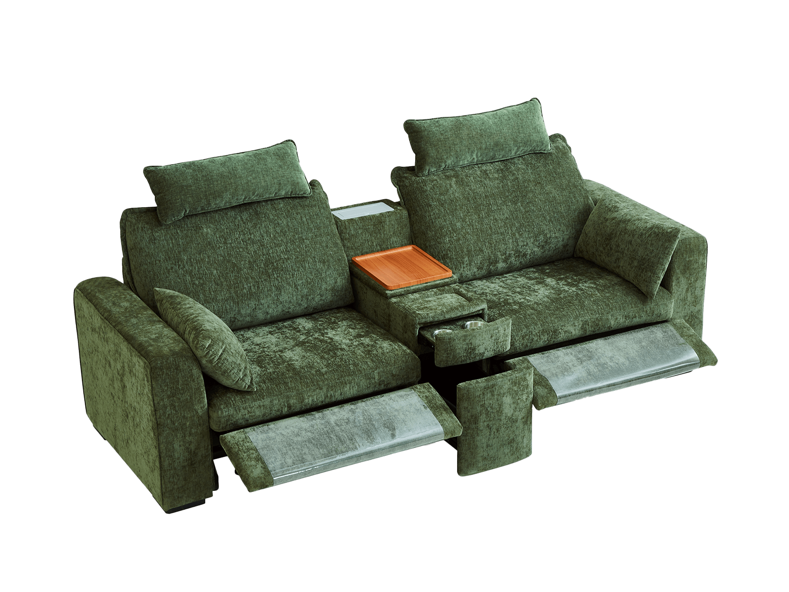 OLAR II 2 Seats with Console Table & Power Recliner