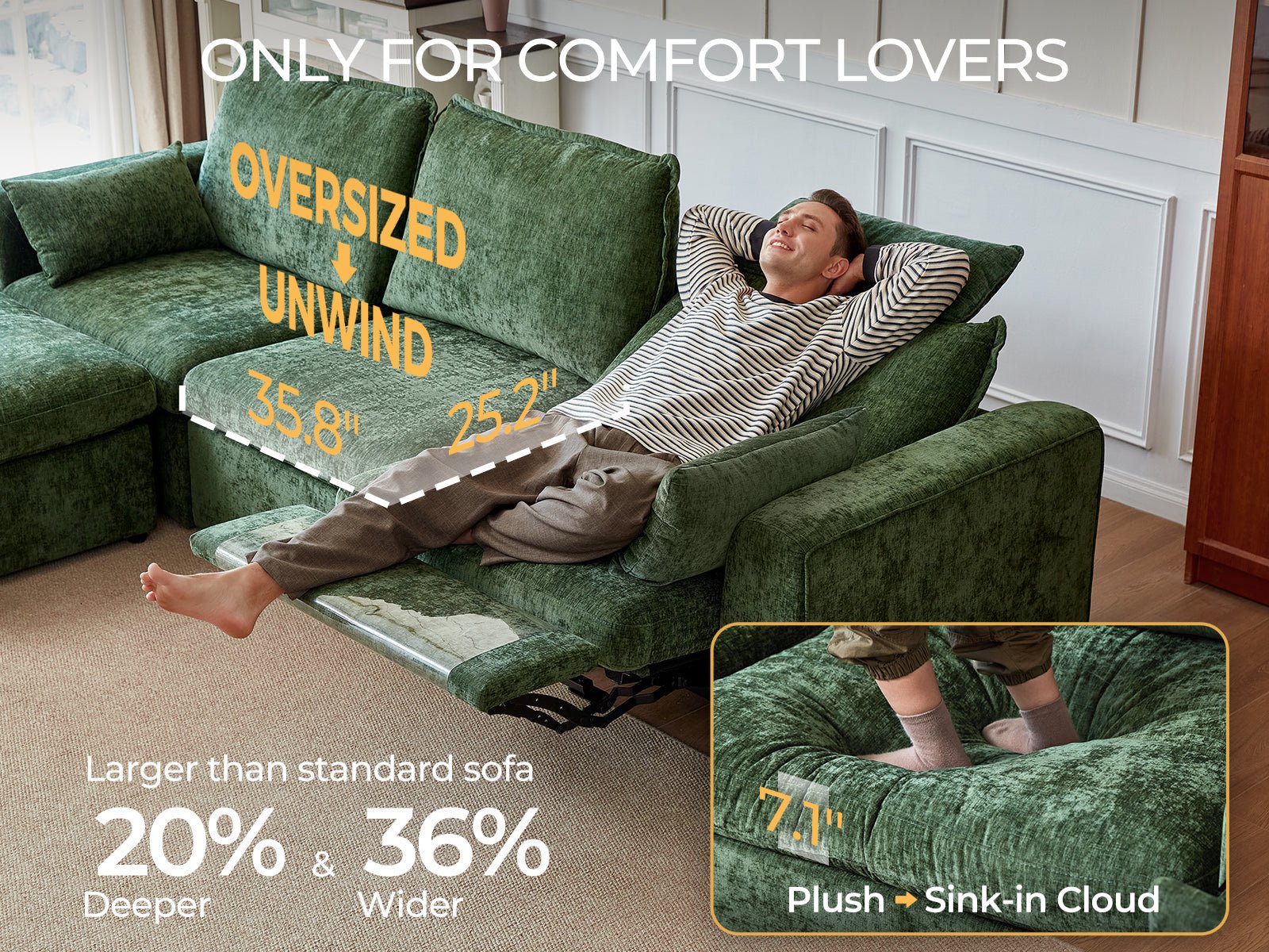 OLAR II 2 Seats with Console Table & Power Recliner