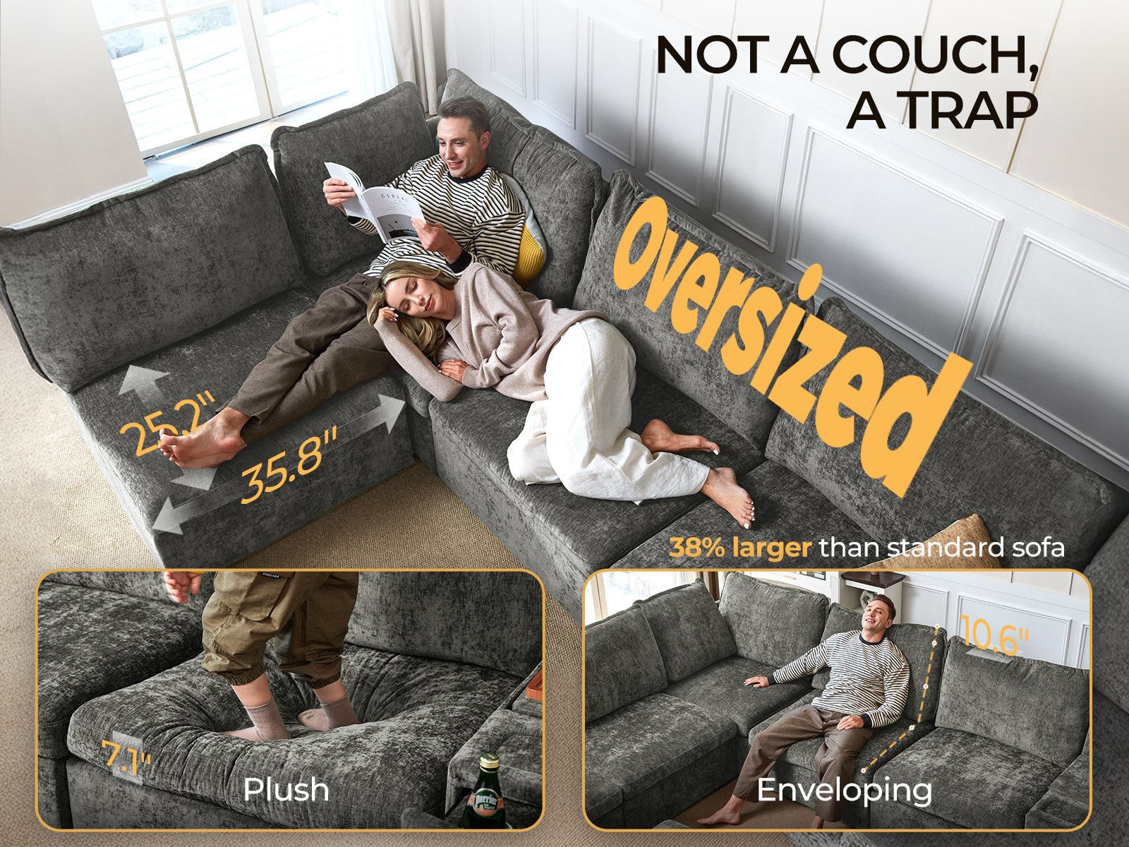 OLAR I 3 Seats with Ottoman