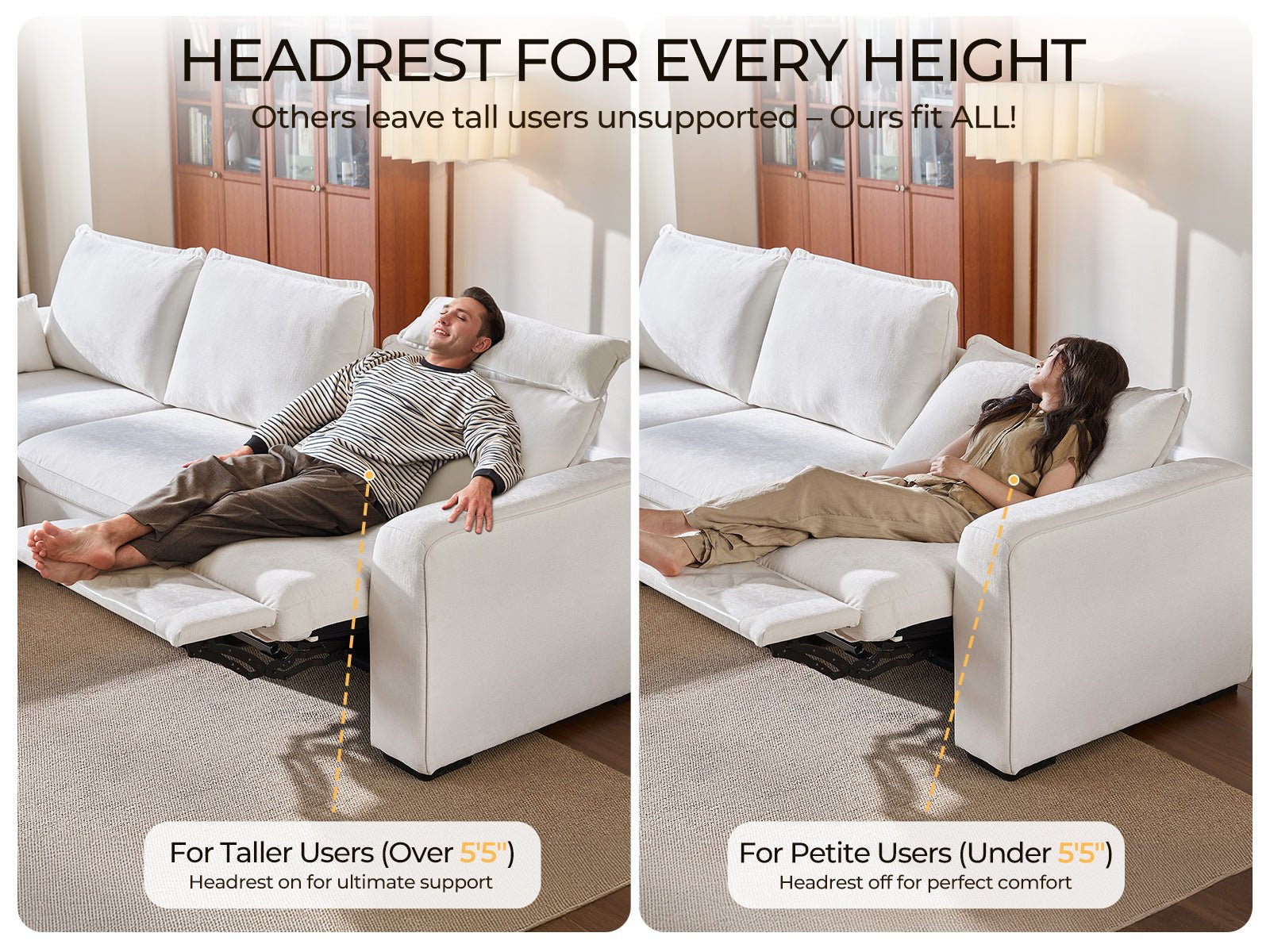 OLAR II 2 Seats with Console Table & Power Recliner