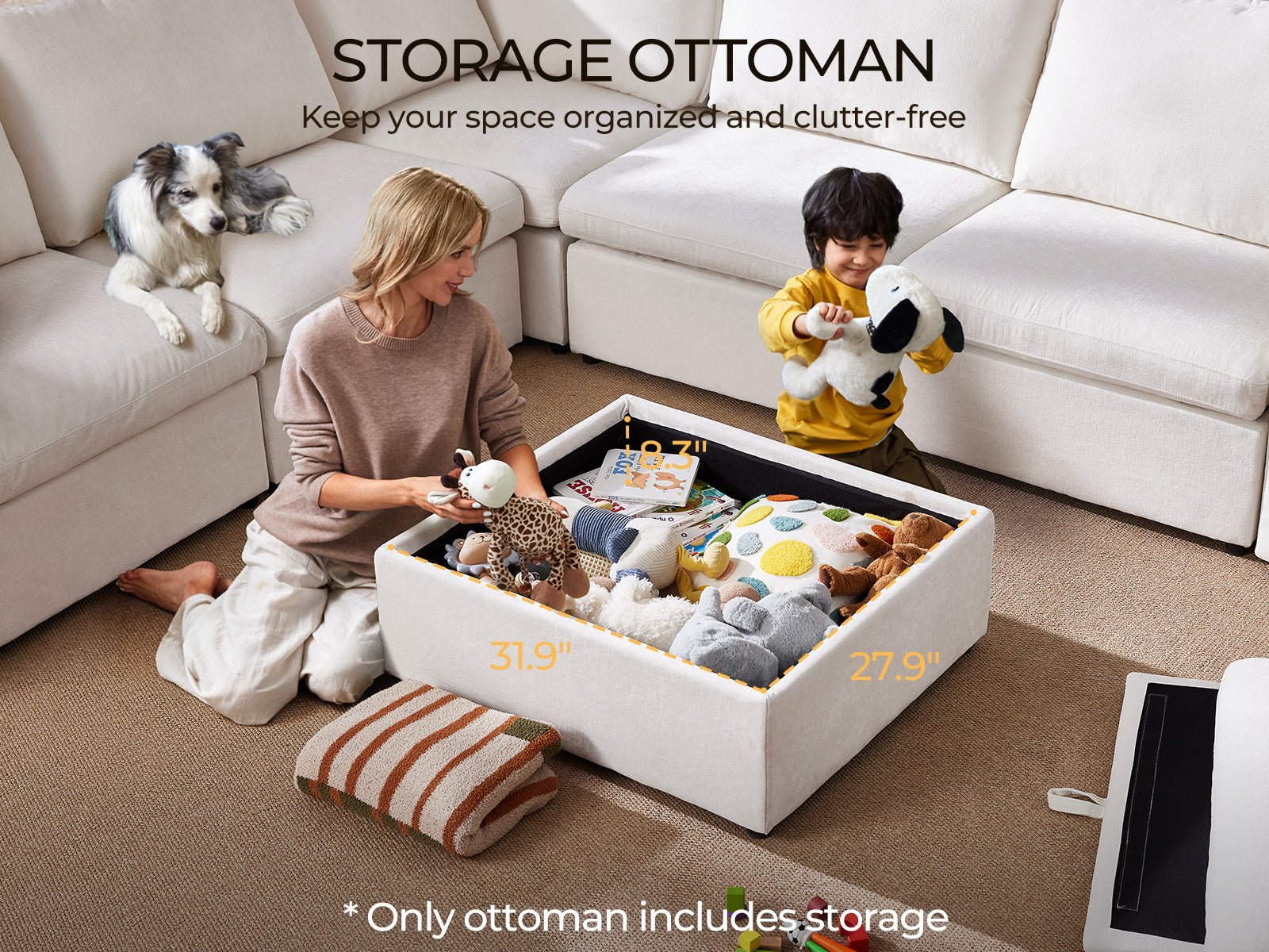 OLAR I 3 Seats with Ottoman