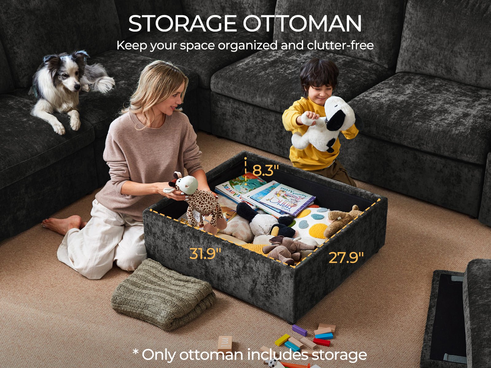 OLAR II 2 Seats with Console Table & Power Recliner