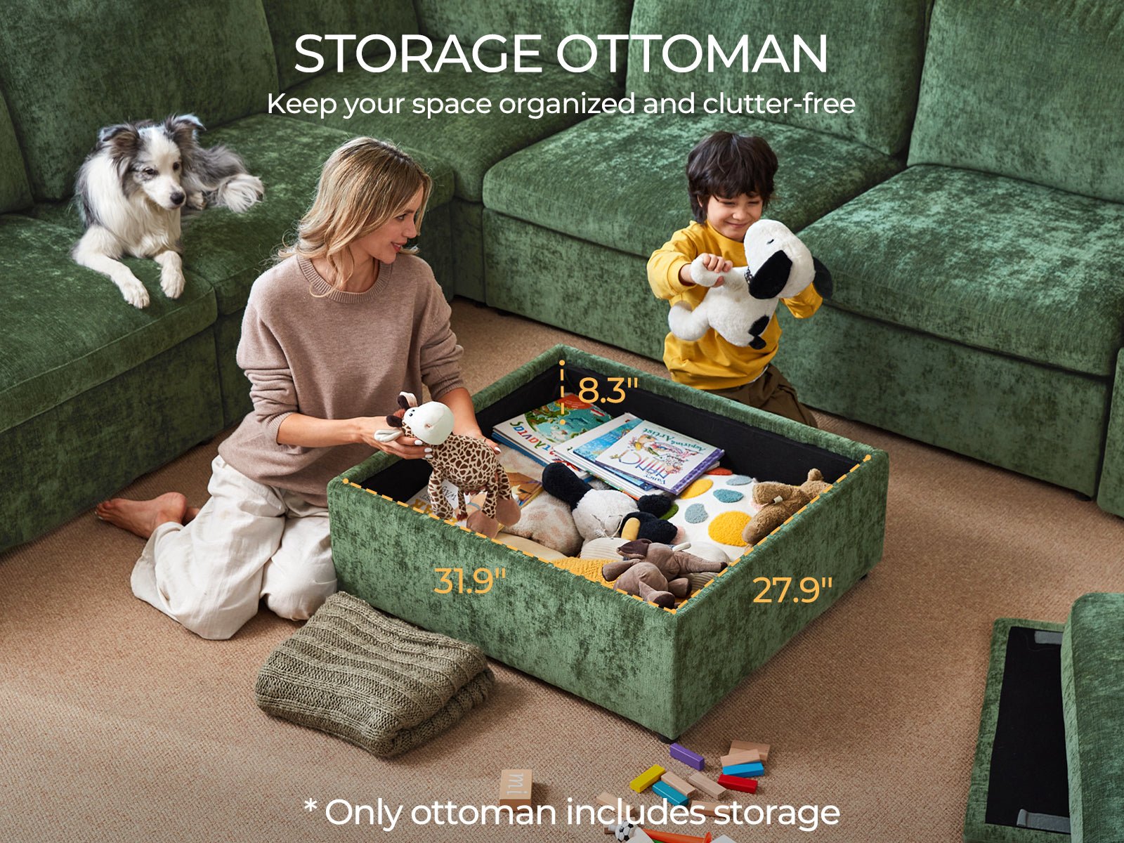 OLAR I 3 Seats with Ottoman