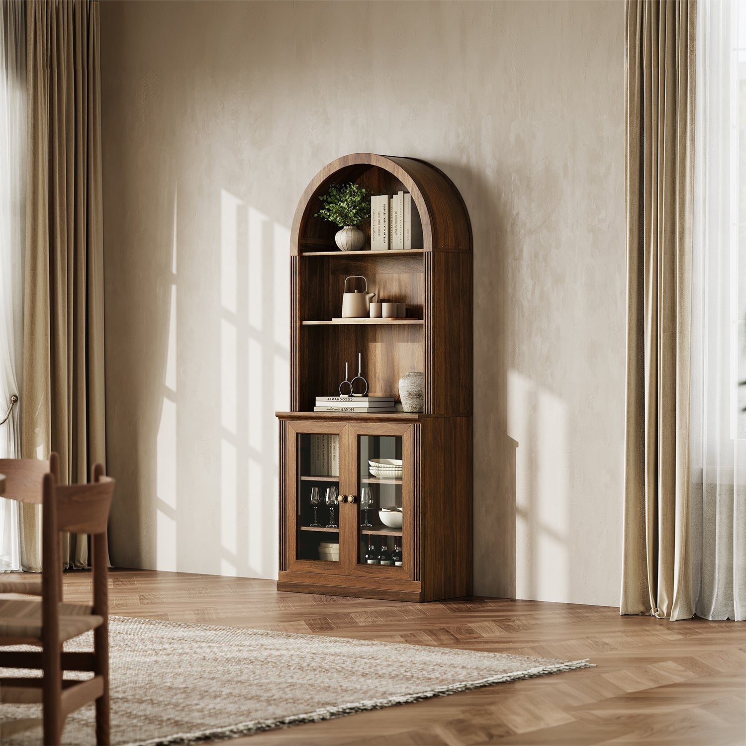 MONOS Tall Cabinet - Arch Top Display
