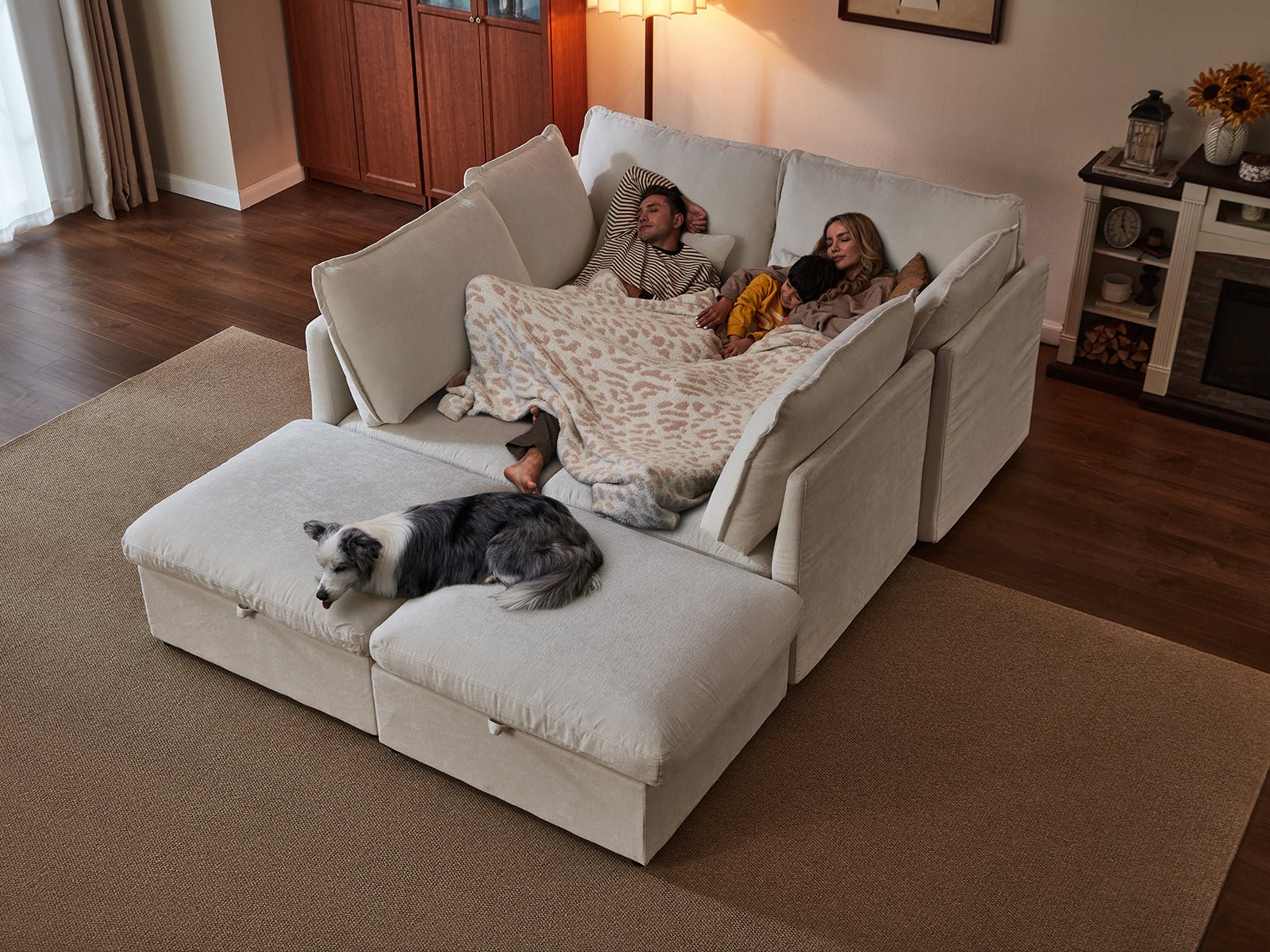 OLAR I 3 Seats with Ottoman