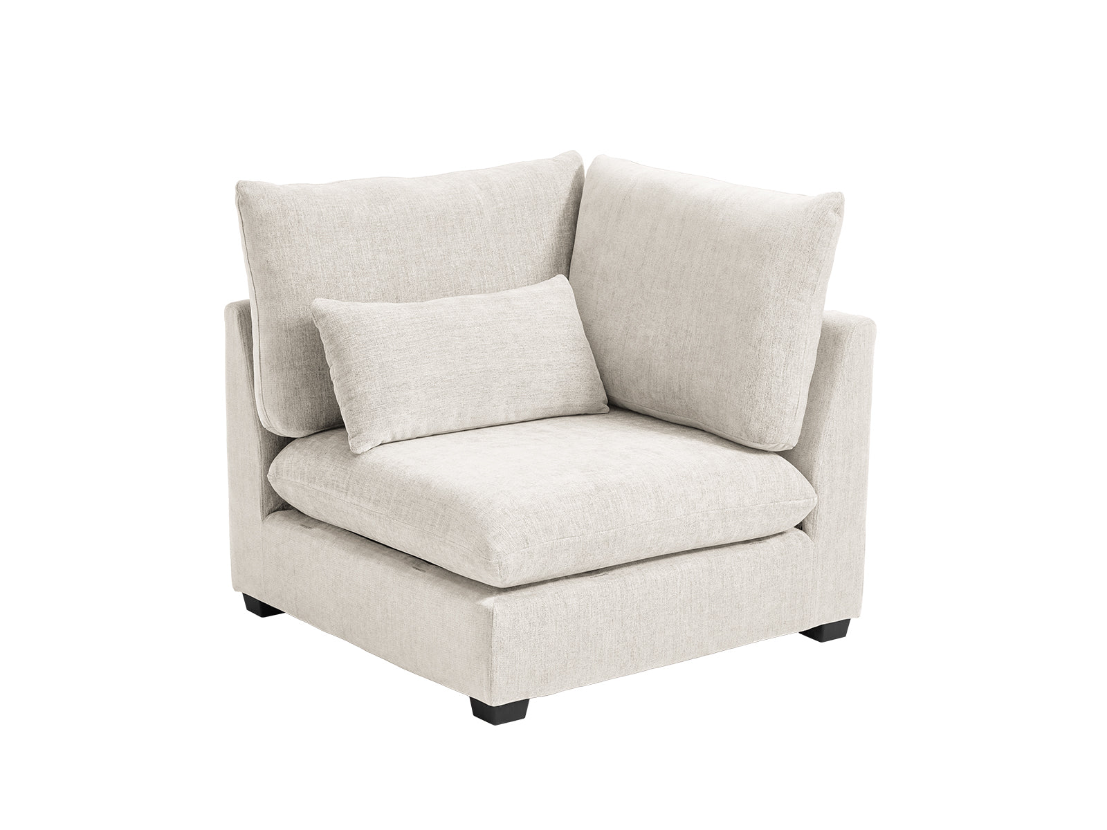 MONARCA Chenille 38.5" XL Corner Seat - white