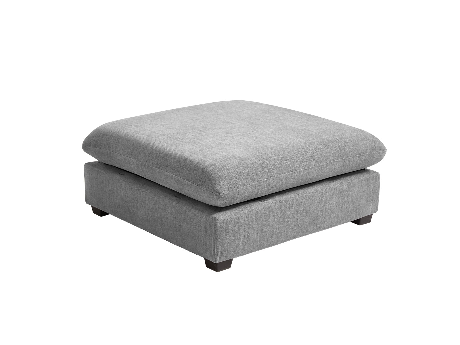 MONARCA Chenille 38.5" XL Ottoman - grey