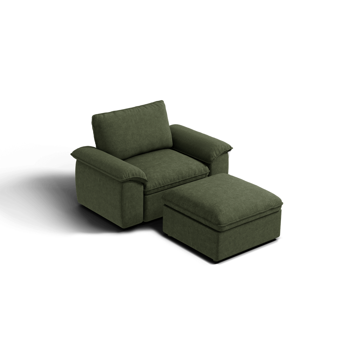 SOMA Origins II forest green 2 seat modular armchair with nap armrests