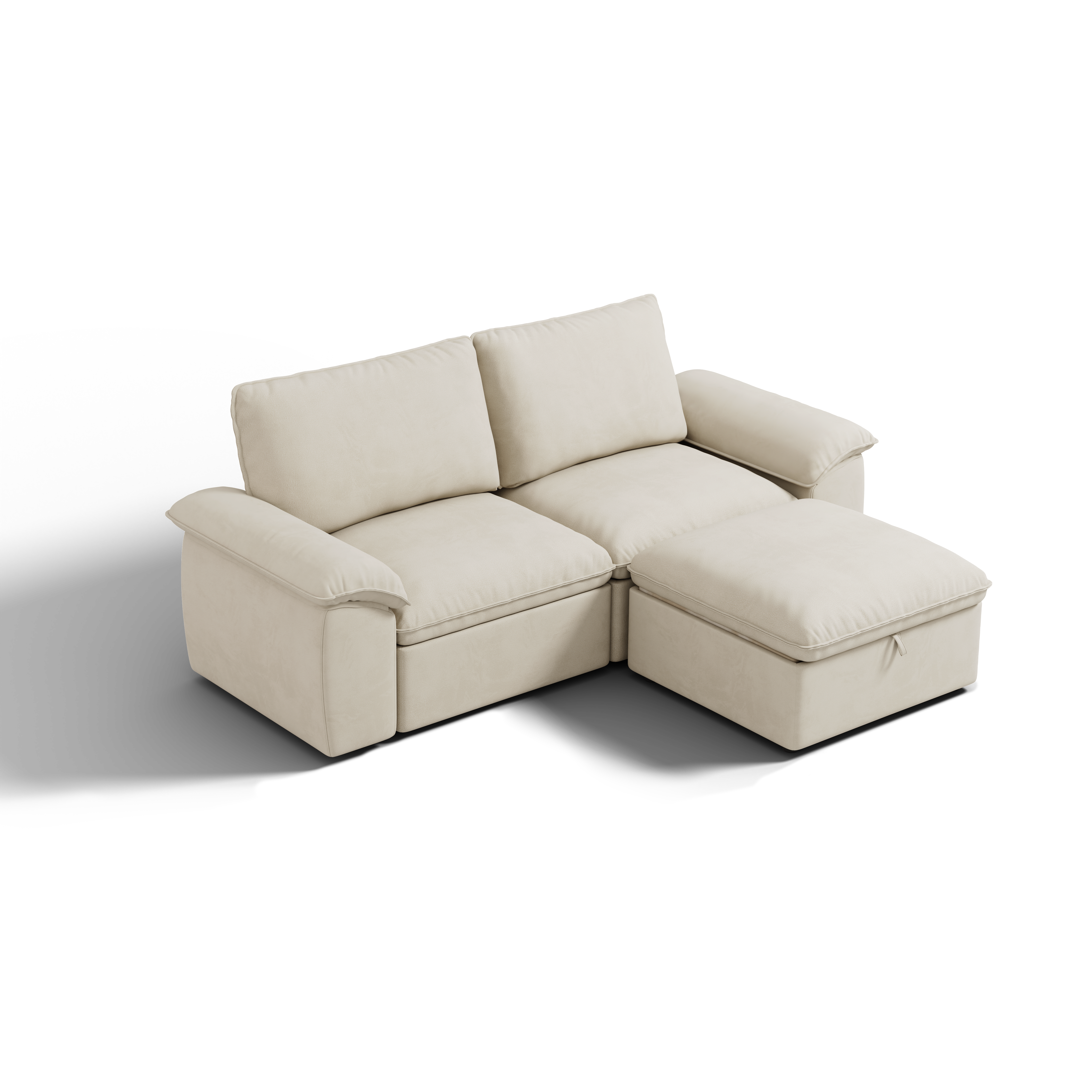 SOMA Origins II 3 Seat Loveseat, with Nap Armrests & Ottoman