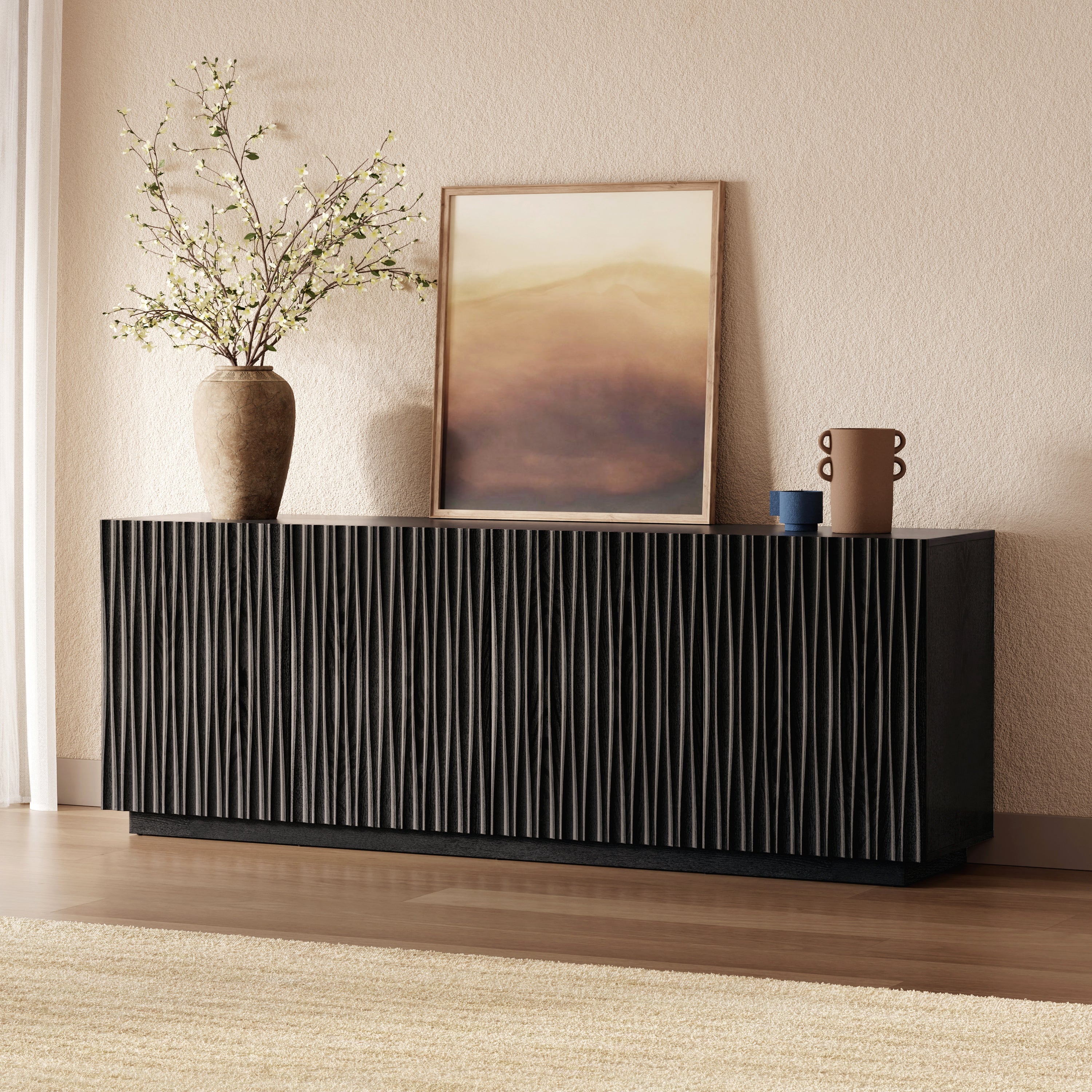 ORYVIA Wavy Fluted Storage Cabinet