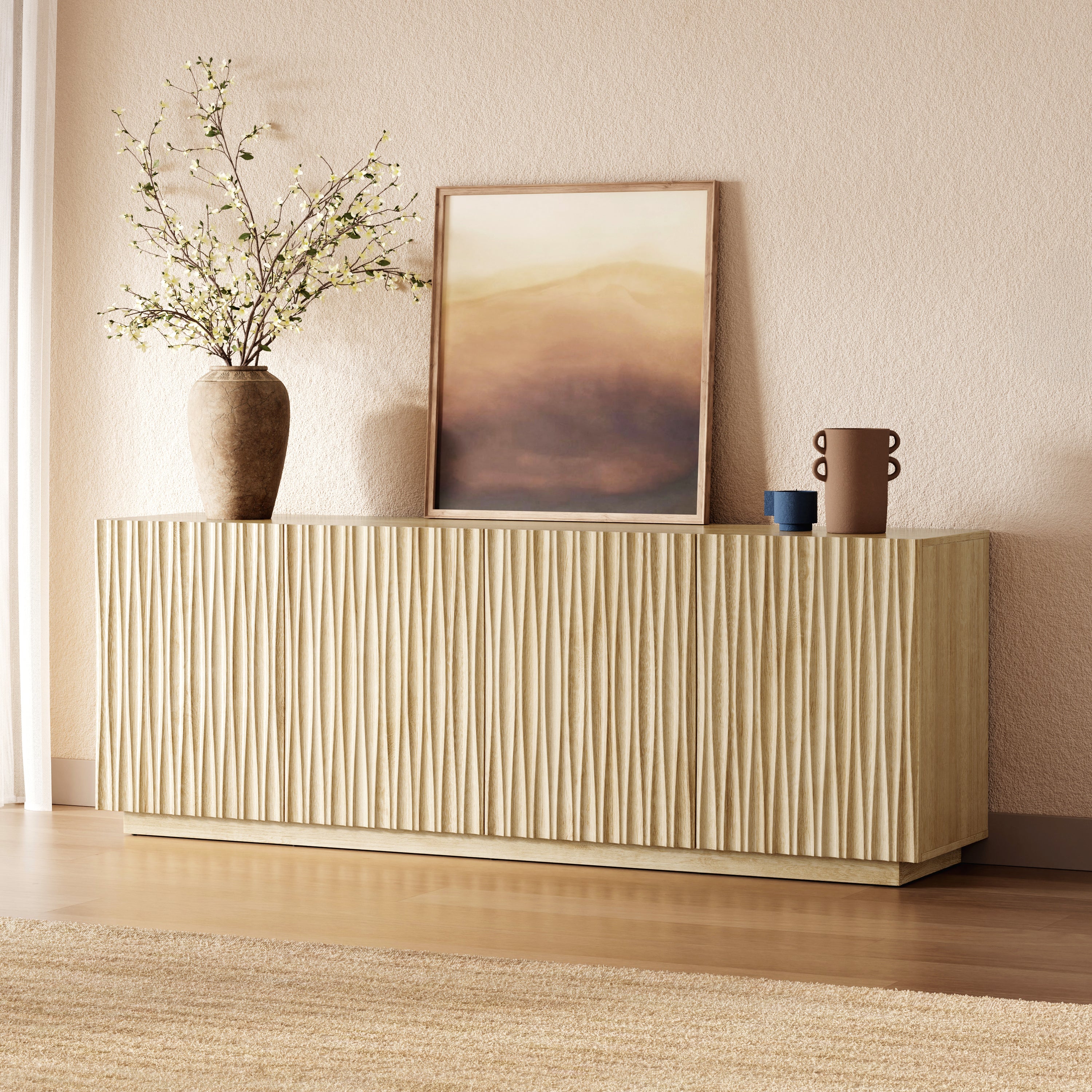 ORYVIA Wavy Fluted Storage Cabinet