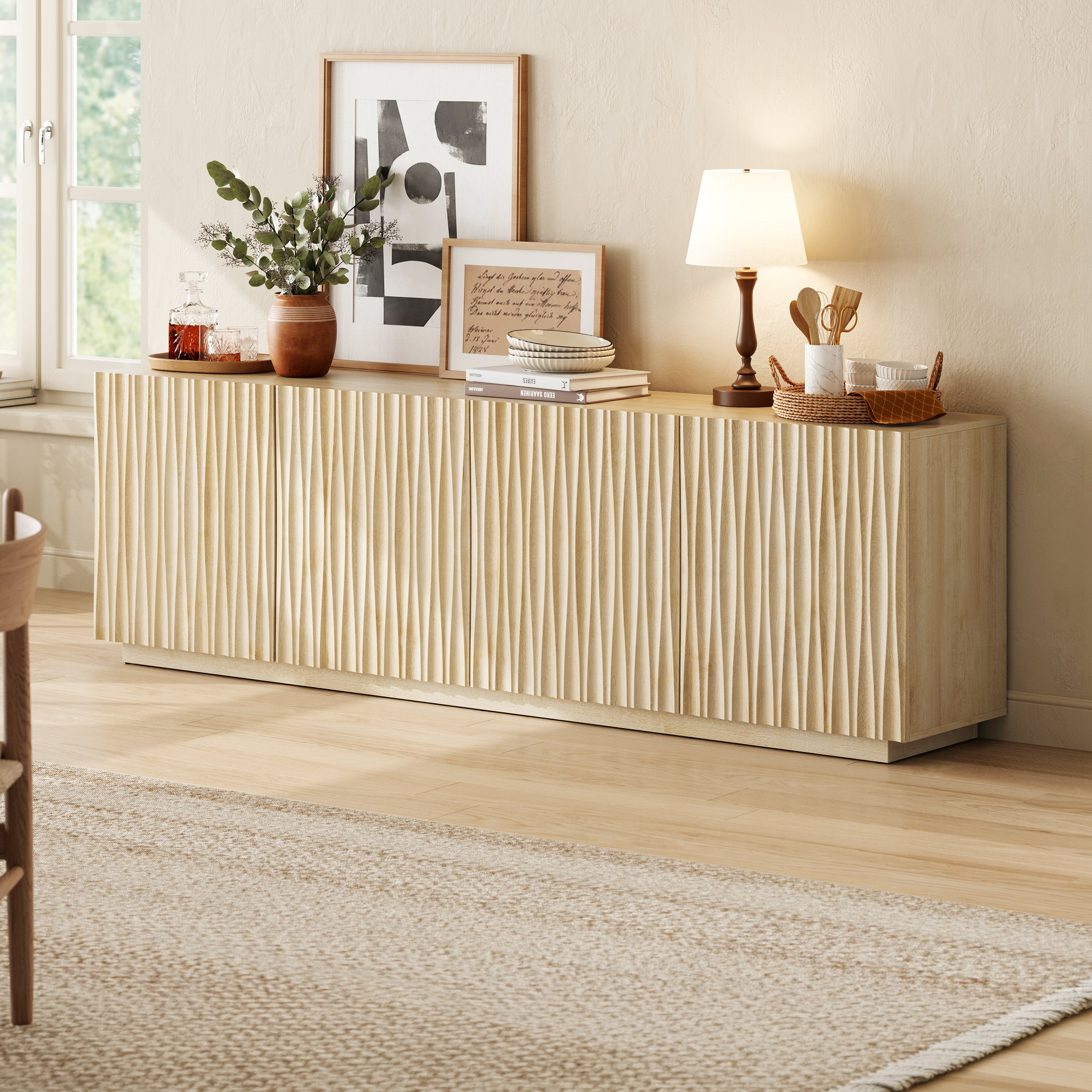 ORYVIA Wavy Fluted Storage Cabinet
