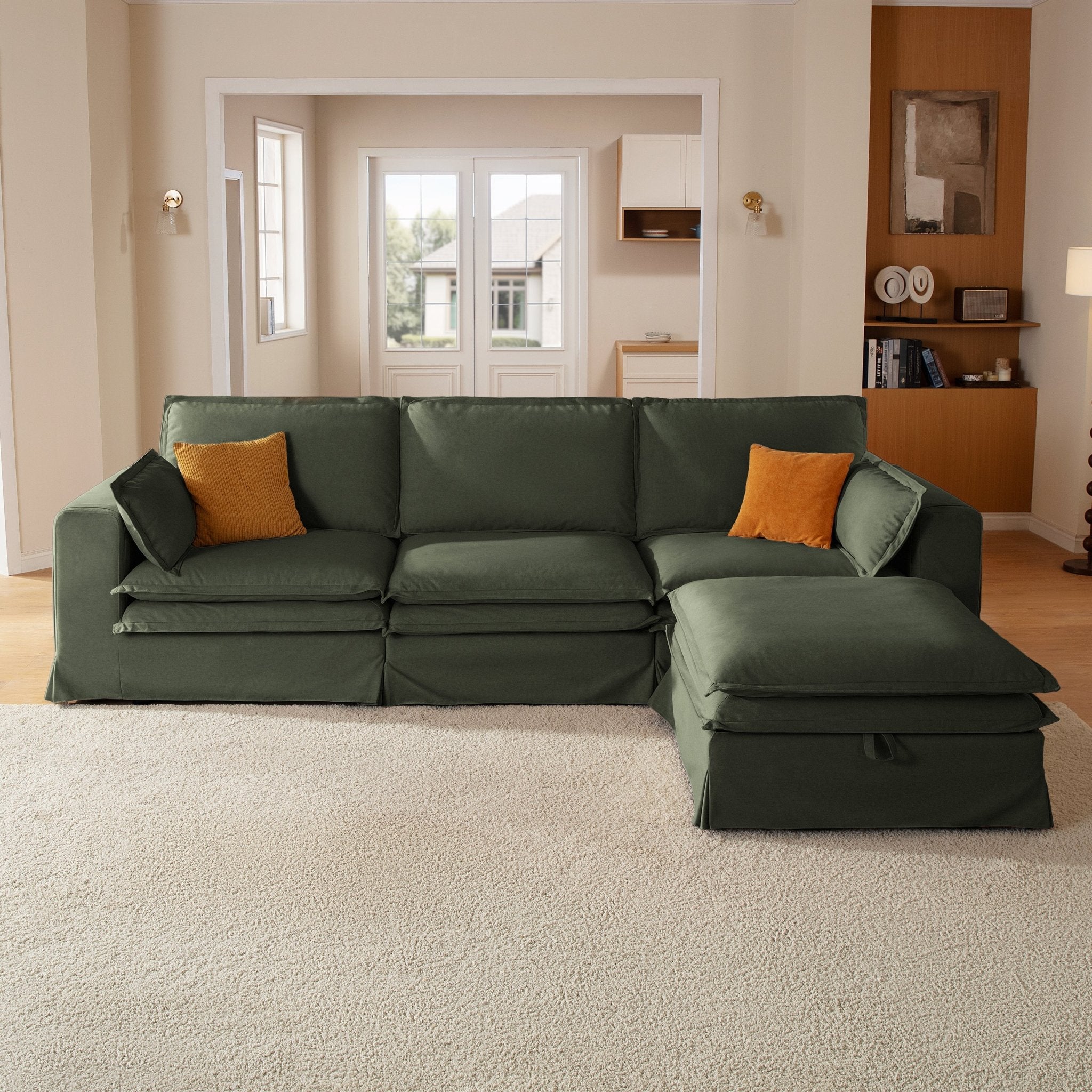 DUETTO Nano-Shield™ Fabric 4 Seats L Shape Sectional