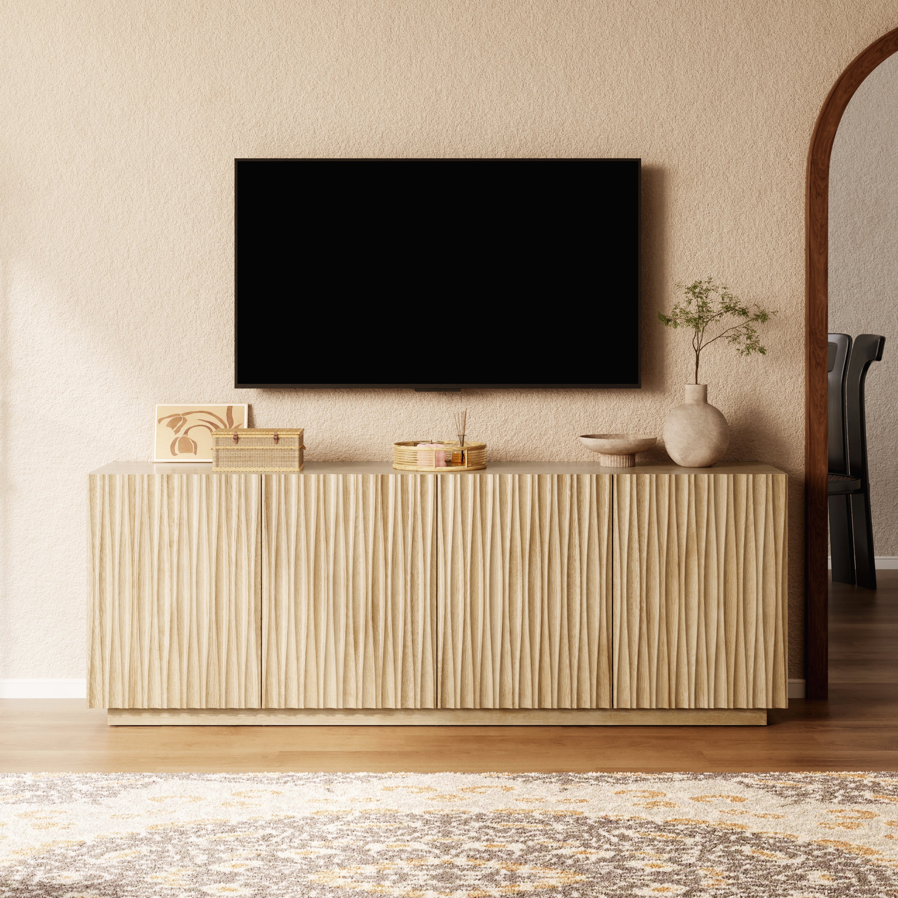 ORYVIA Wavy Fluted Storage Cabinet