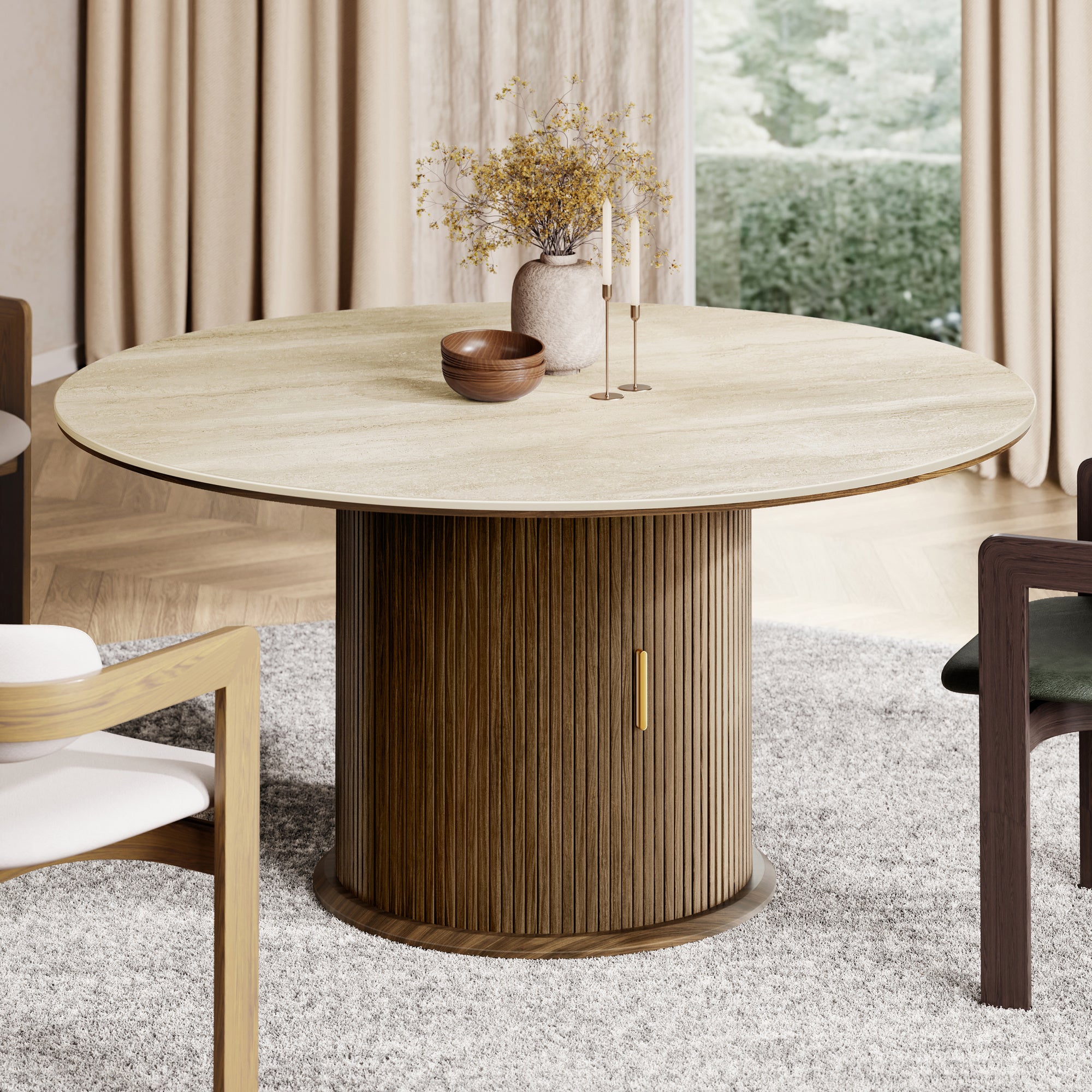 PETRA Sintered Stone Round Dining Table