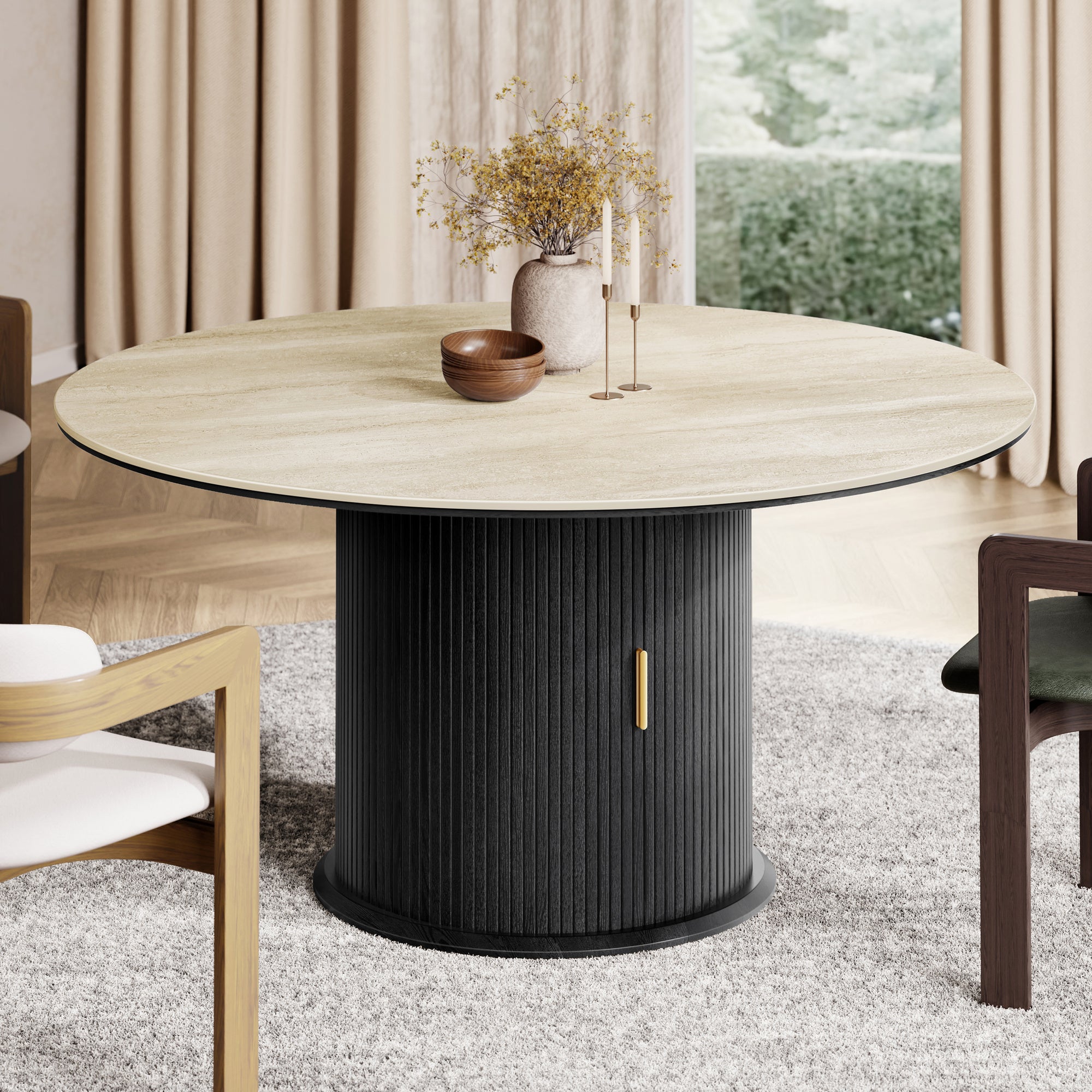 PETRA Sintered Stone Round Dining Table