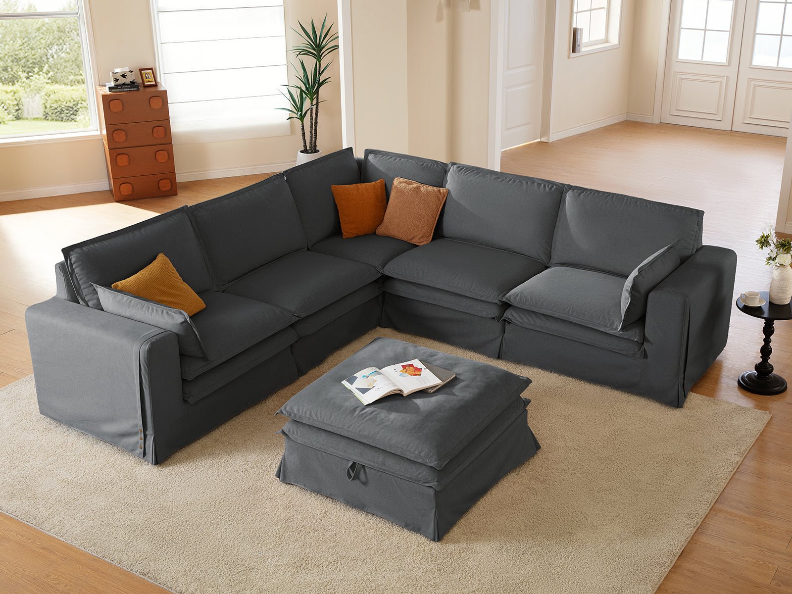 DUETTO Nano - Shield™ Fabric 5 Seats with Ottoman