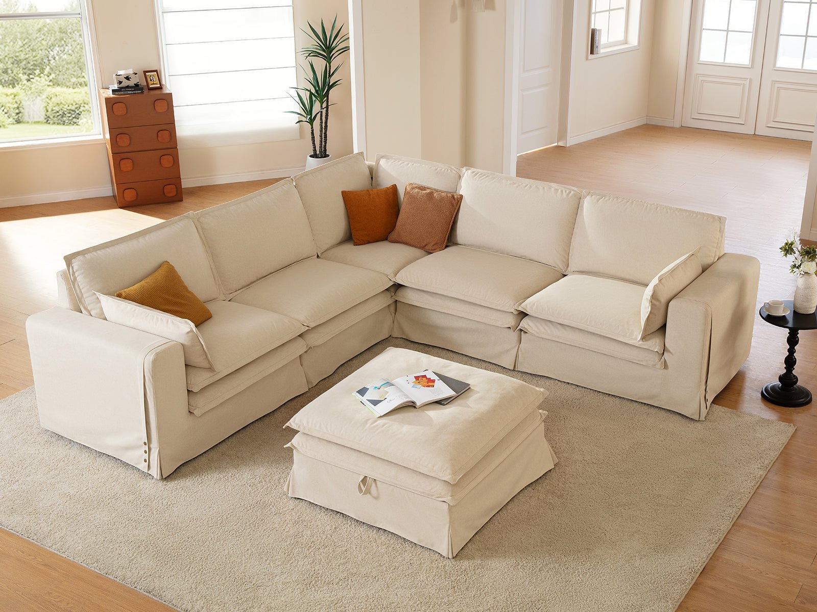 DUETTO Nano - Shield™ Fabric 5 Seats with Ottoman