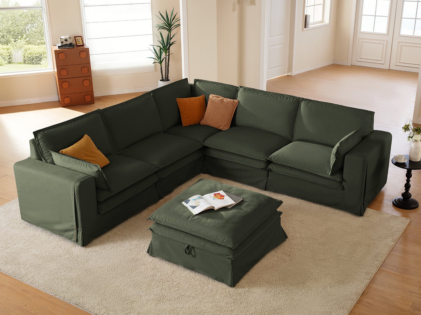 DUETTO Nano - Shield™ Fabric 5 Seats with Ottoman