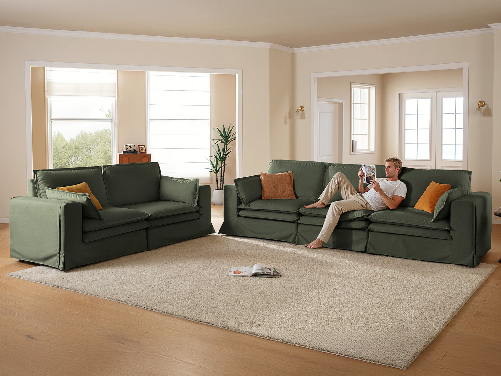 DUETTO Nano-Shield™ Fabric 3 Seats & 2 Seats