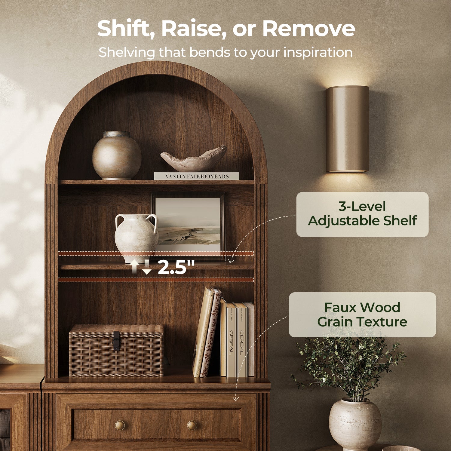 MONOS Tall Cabinet - Arch Top Drawer