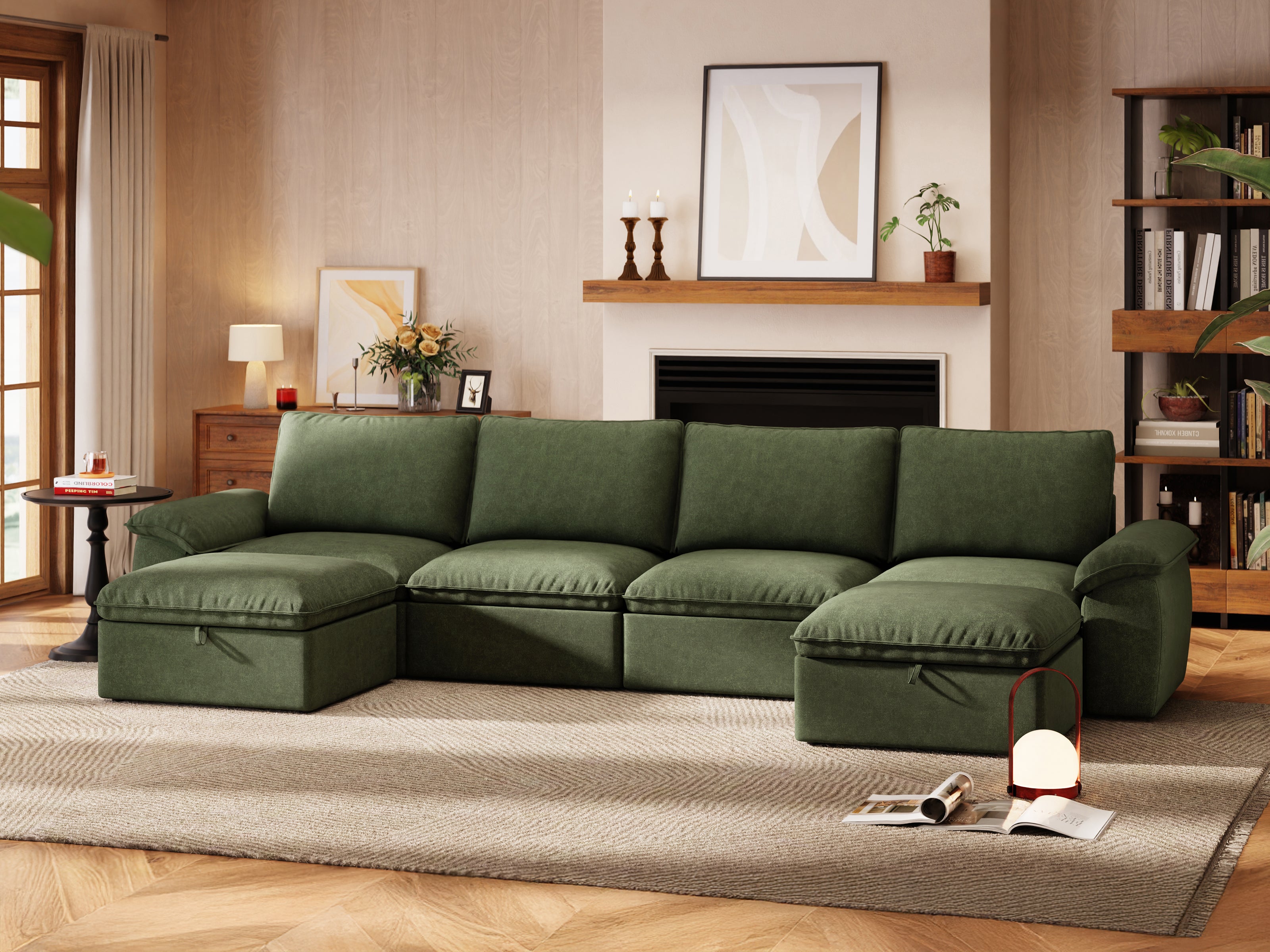 SOMA Origins II 6 Seat U-shaped, with Nap Armrests & 2 Ottomans