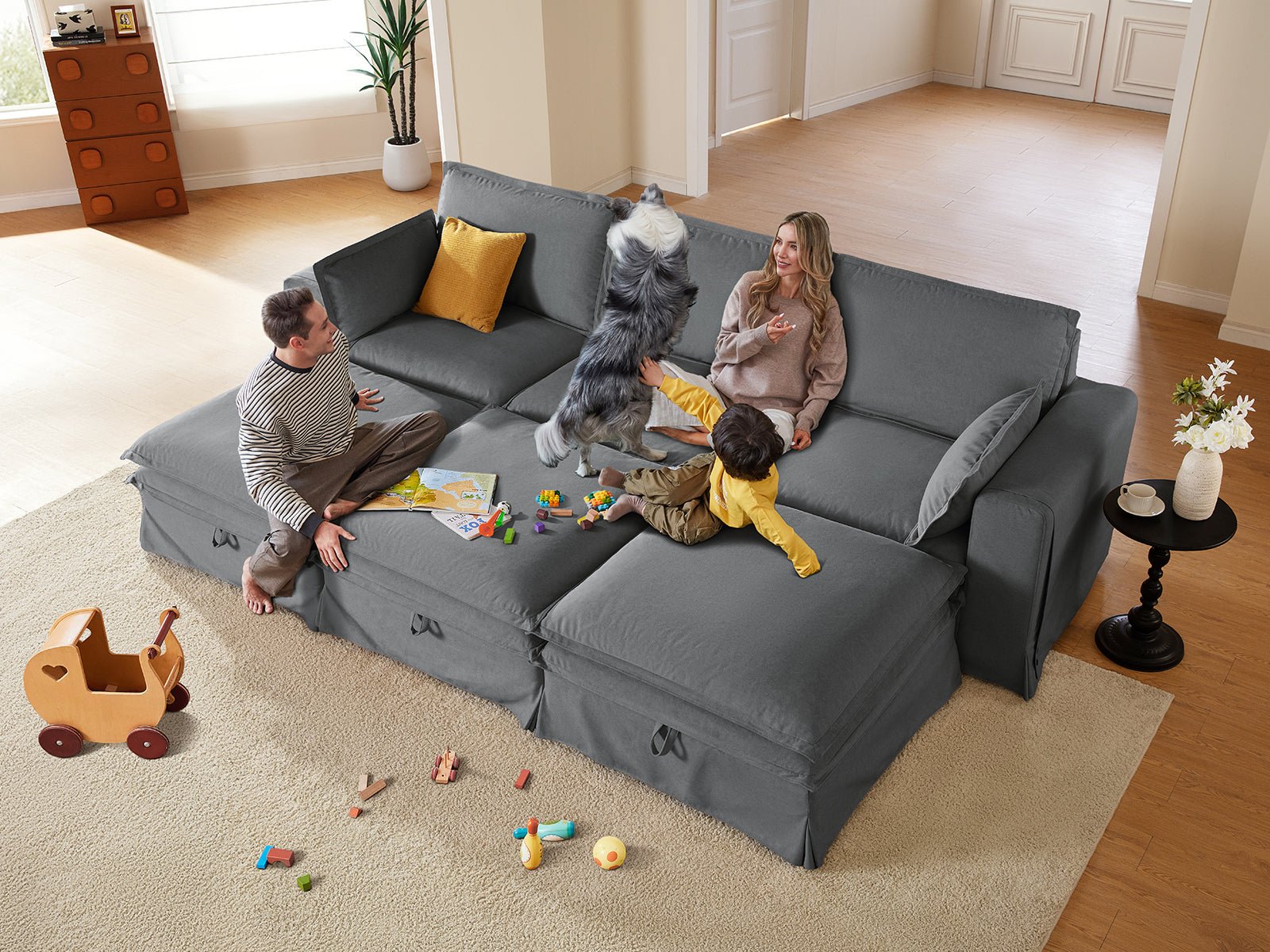 DUETTO Nano-Shield™ Fabric 6 Seats Sleeper