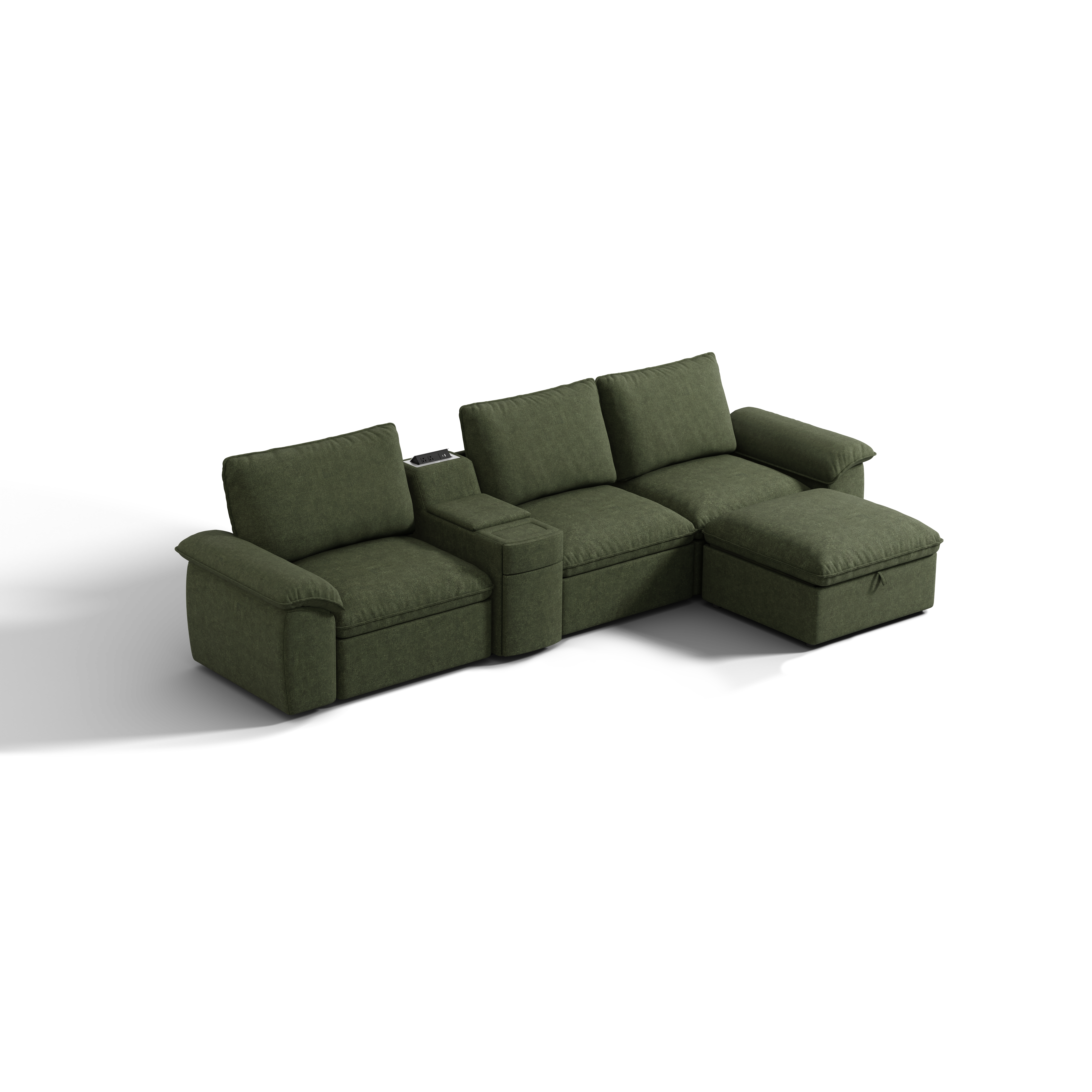 SOMA Motion I 4 Seat L-shaped, with Nap Armrests & Console