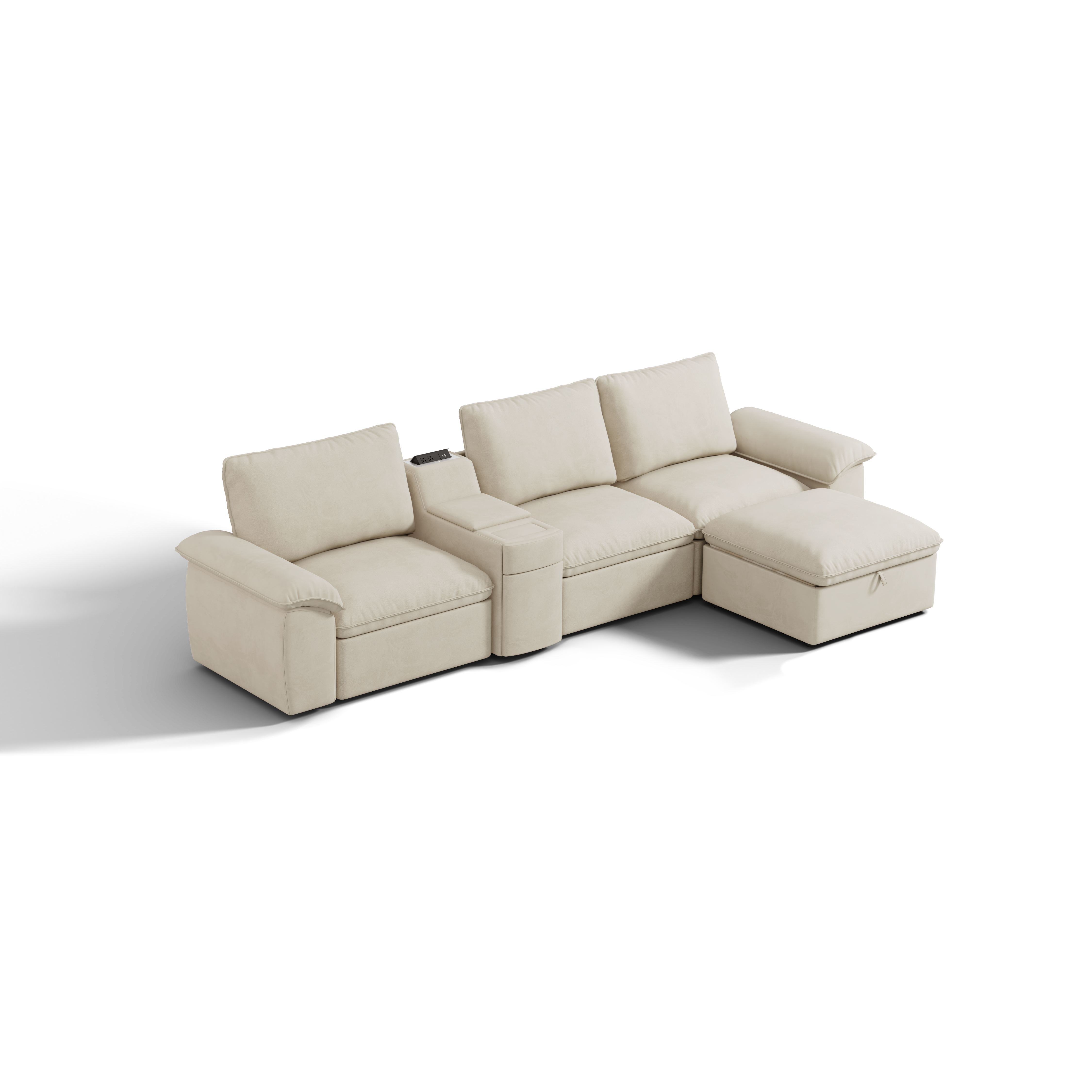 SOMA Motion I 4 Seat L-shaped, with Nap Armrests & Console