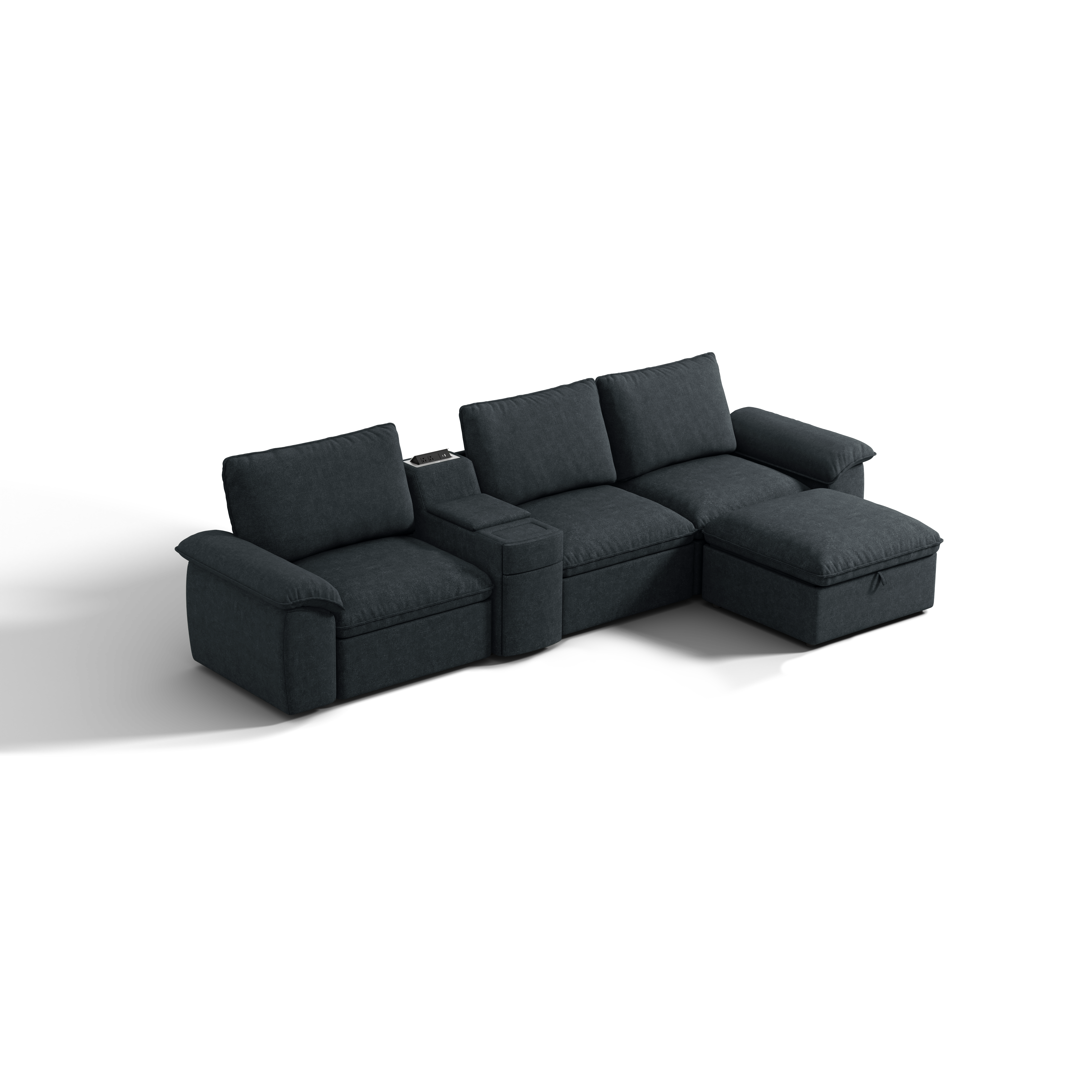 SOMA Motion I 4 Seat L-shaped, with Nap Armrests & Console