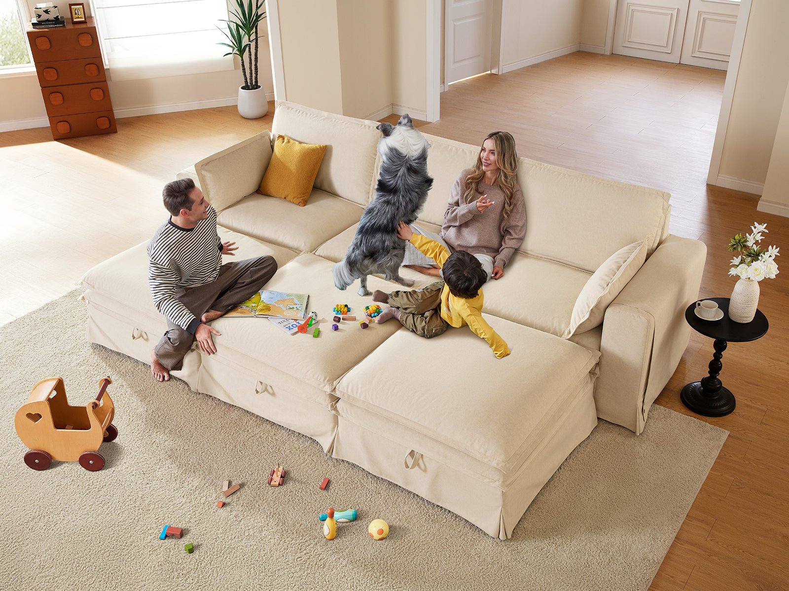 DUETTO Nano-Shield™ Fabric 6 Seats Sleeper