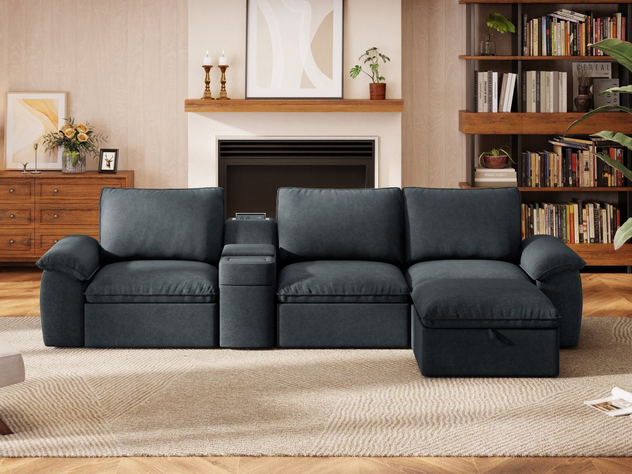SOMA Motion I 4 Seat L - shaped, with Nap Armrests & Console
