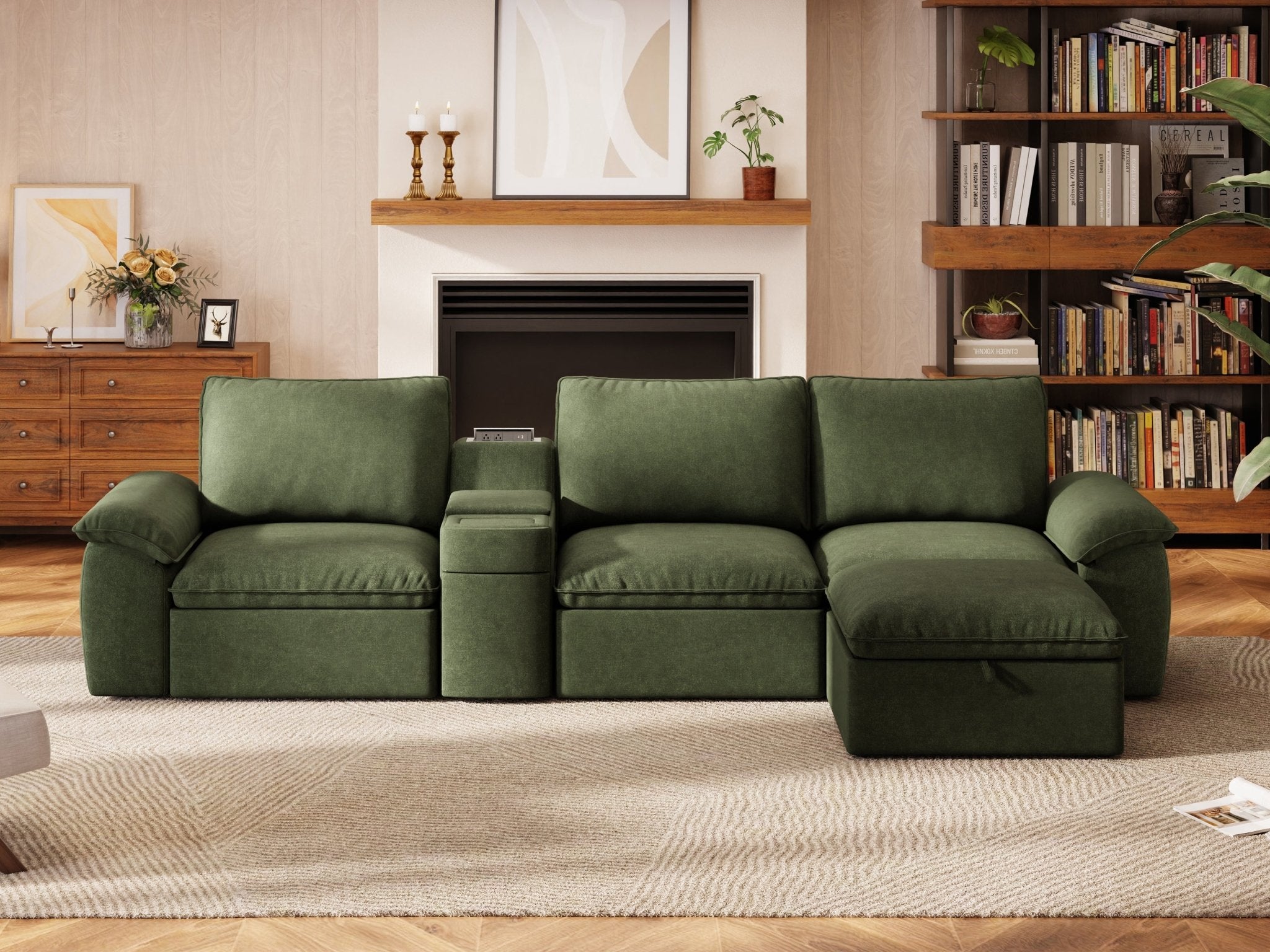 SOMA Motion I 4 Seat L - shaped, with Nap Armrests & Console