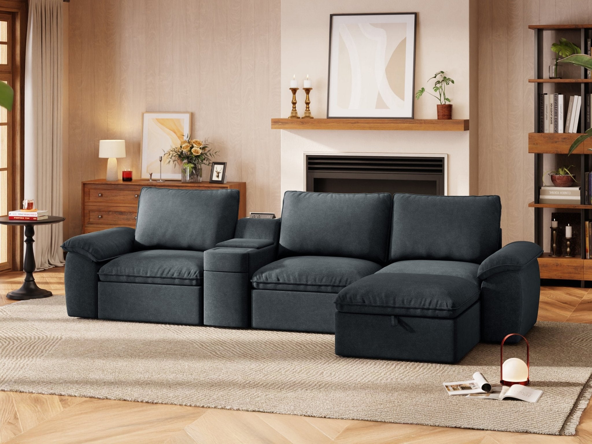 SOMA Motion I 4 Seat L - shaped, with Nap Armrests & Console