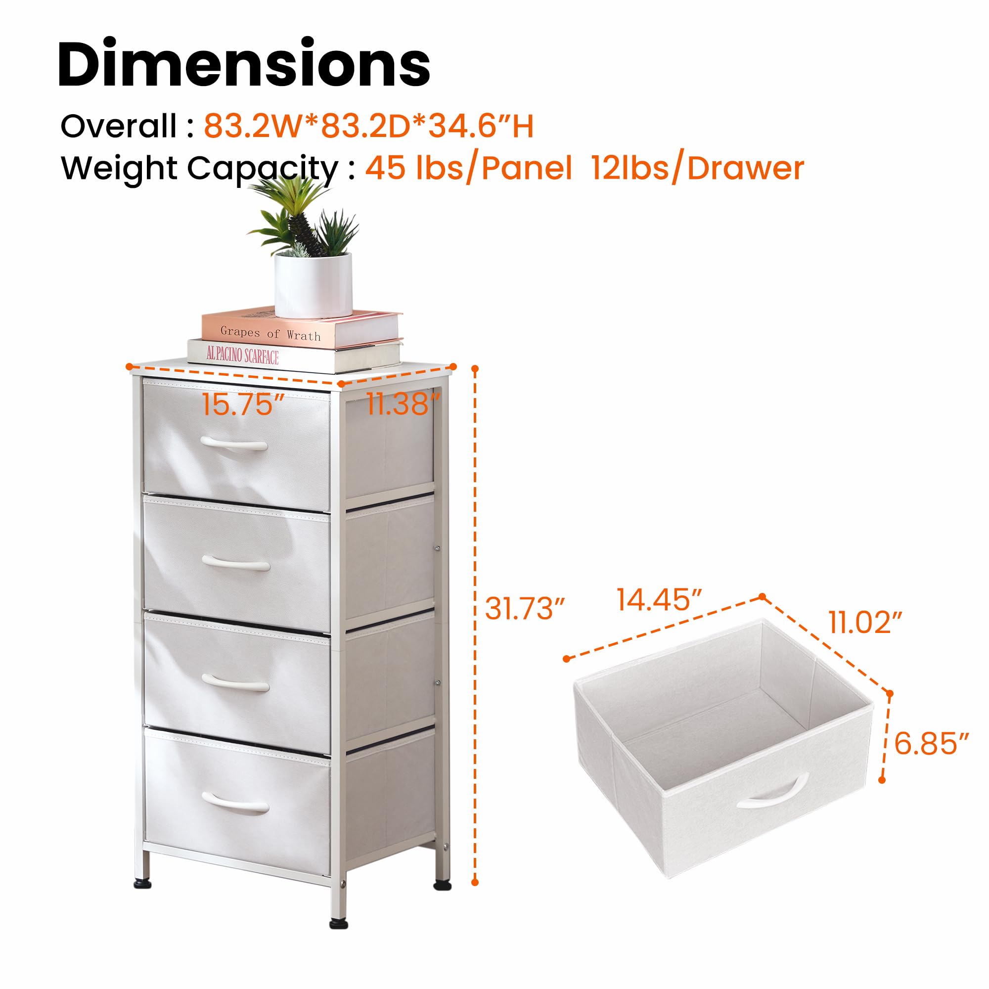 Textile 4 - Drawer Storage Dresser