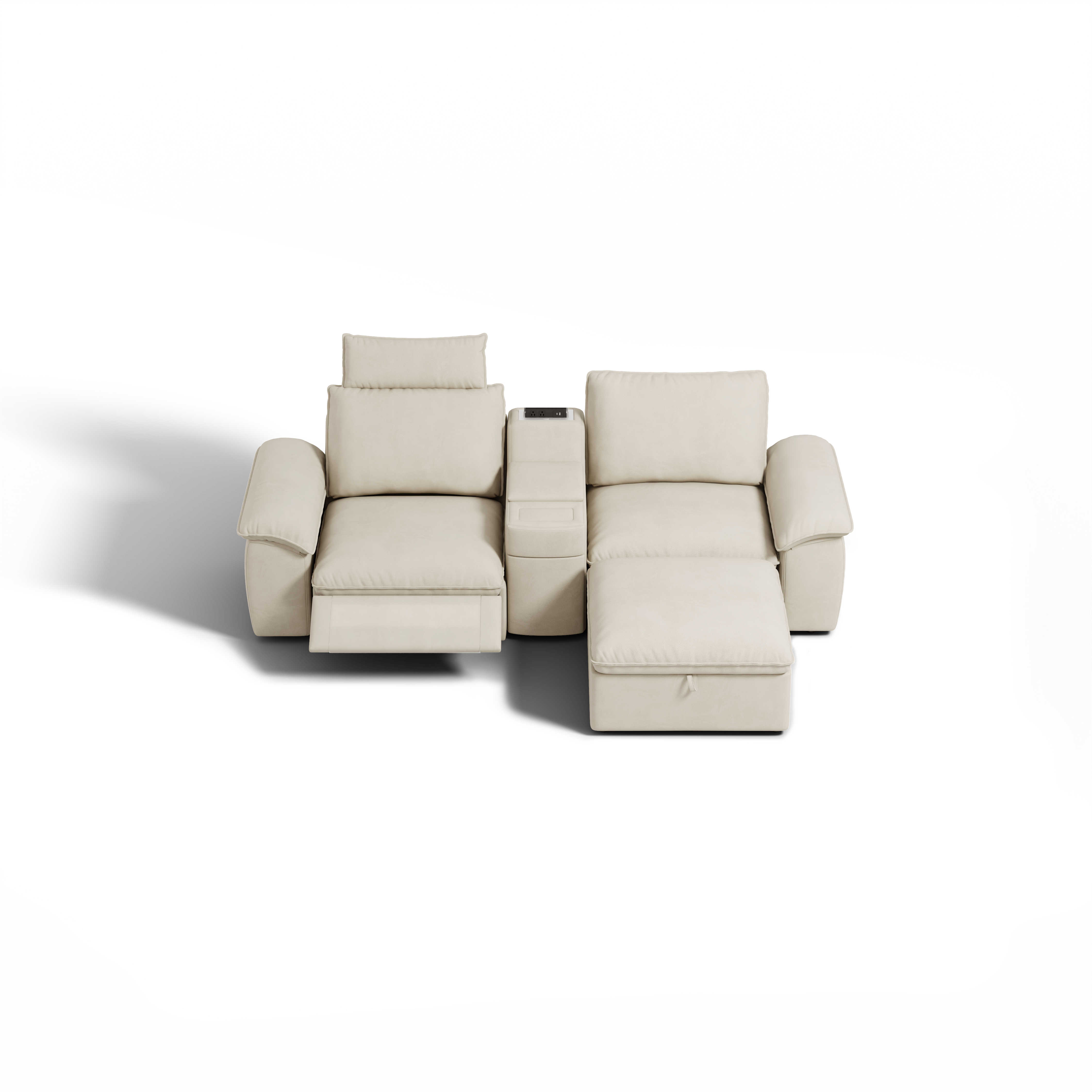 SOMA Prestige 3 Seat L-shaped, with Recliner & Console | Nap Armrests