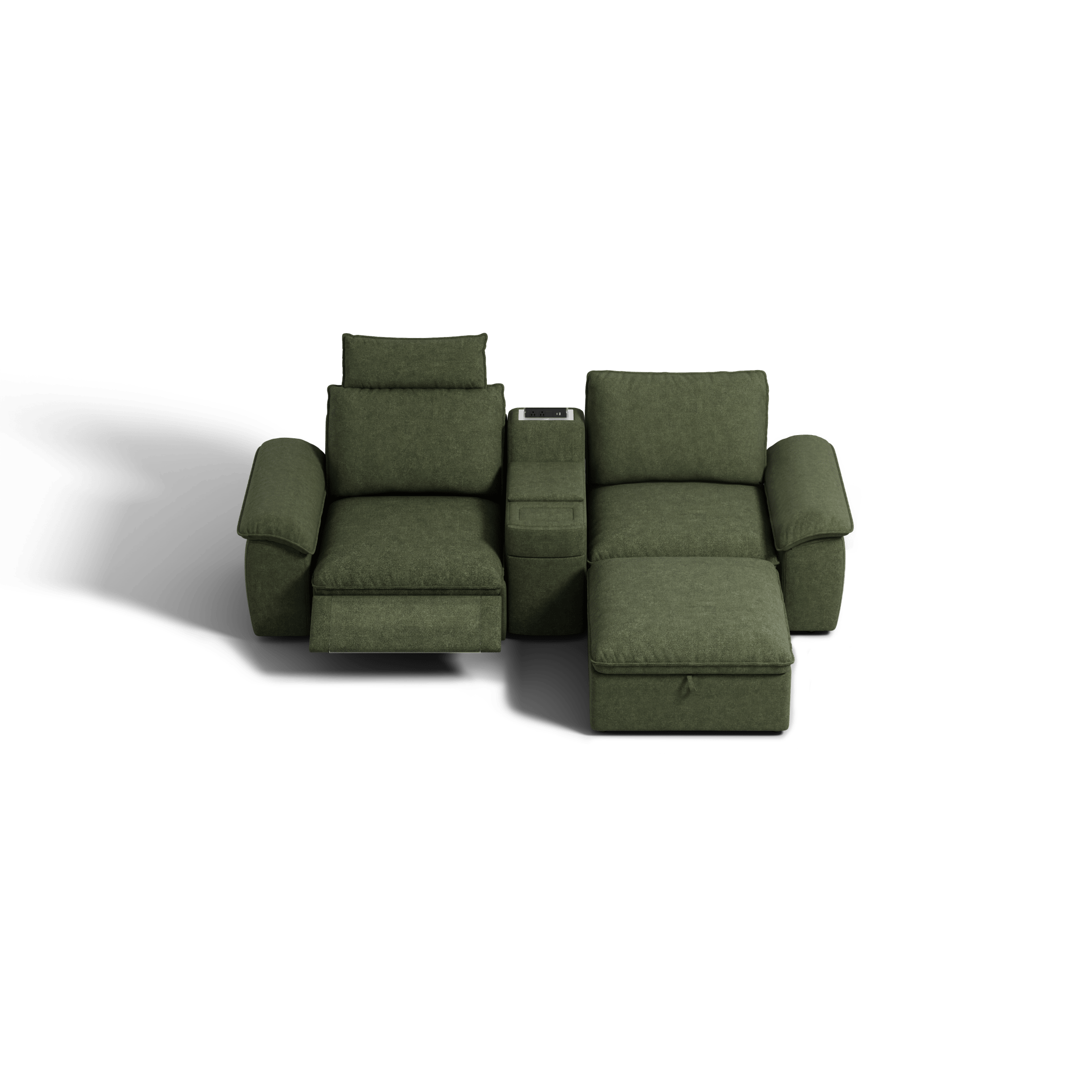 SOMA Prestige 3 Seat L - shaped, with Recliner & Console | Nap Armrests