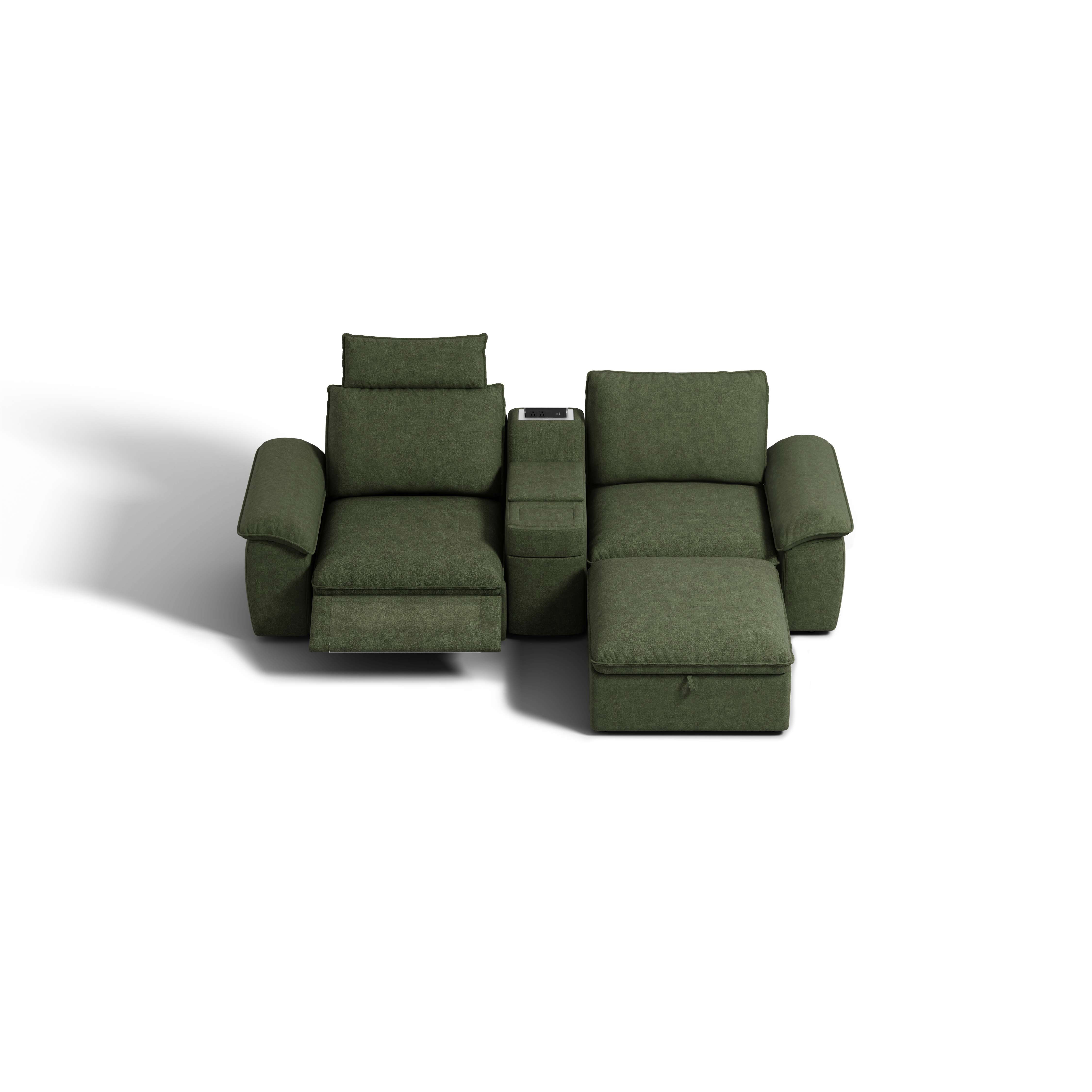 SOMA Prestige 3 Seat L-shaped, with Recliner & Console | Nap Armrests