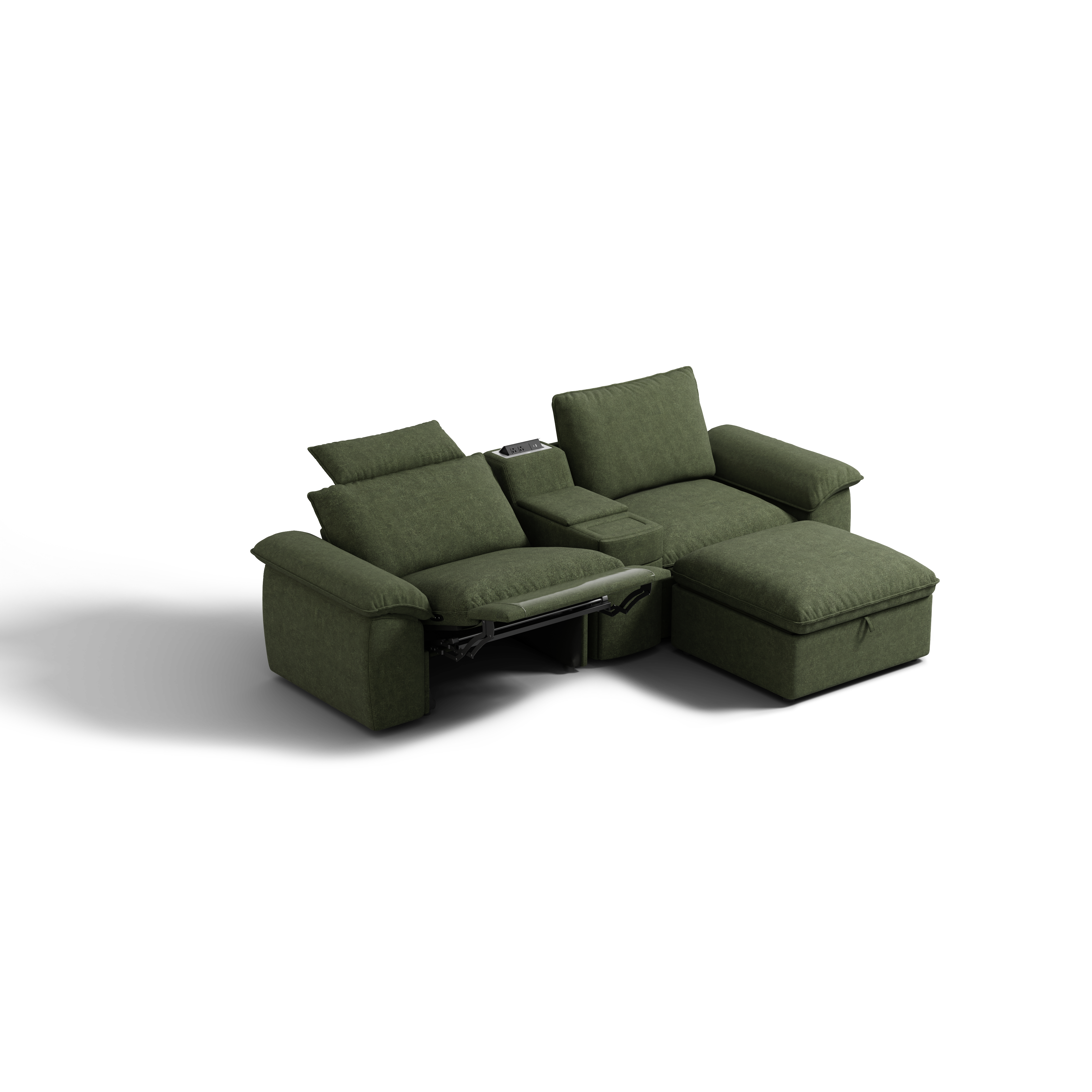 SOMA Prestige 3 Seat L-shaped, with Recliner & Console | Nap Armrests