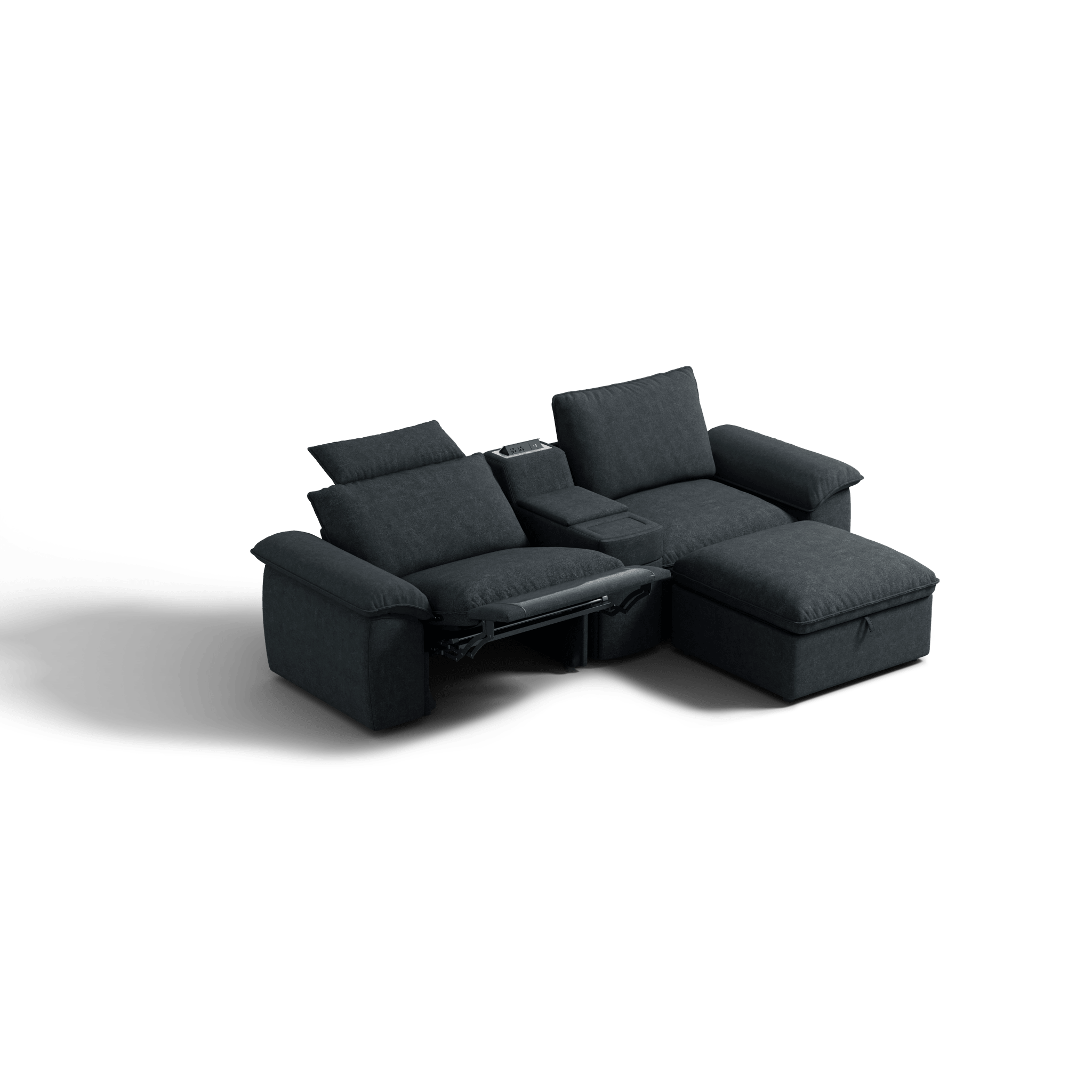 SOMA Prestige 3 Seat L - shaped, with Recliner & Console | Nap Armrests