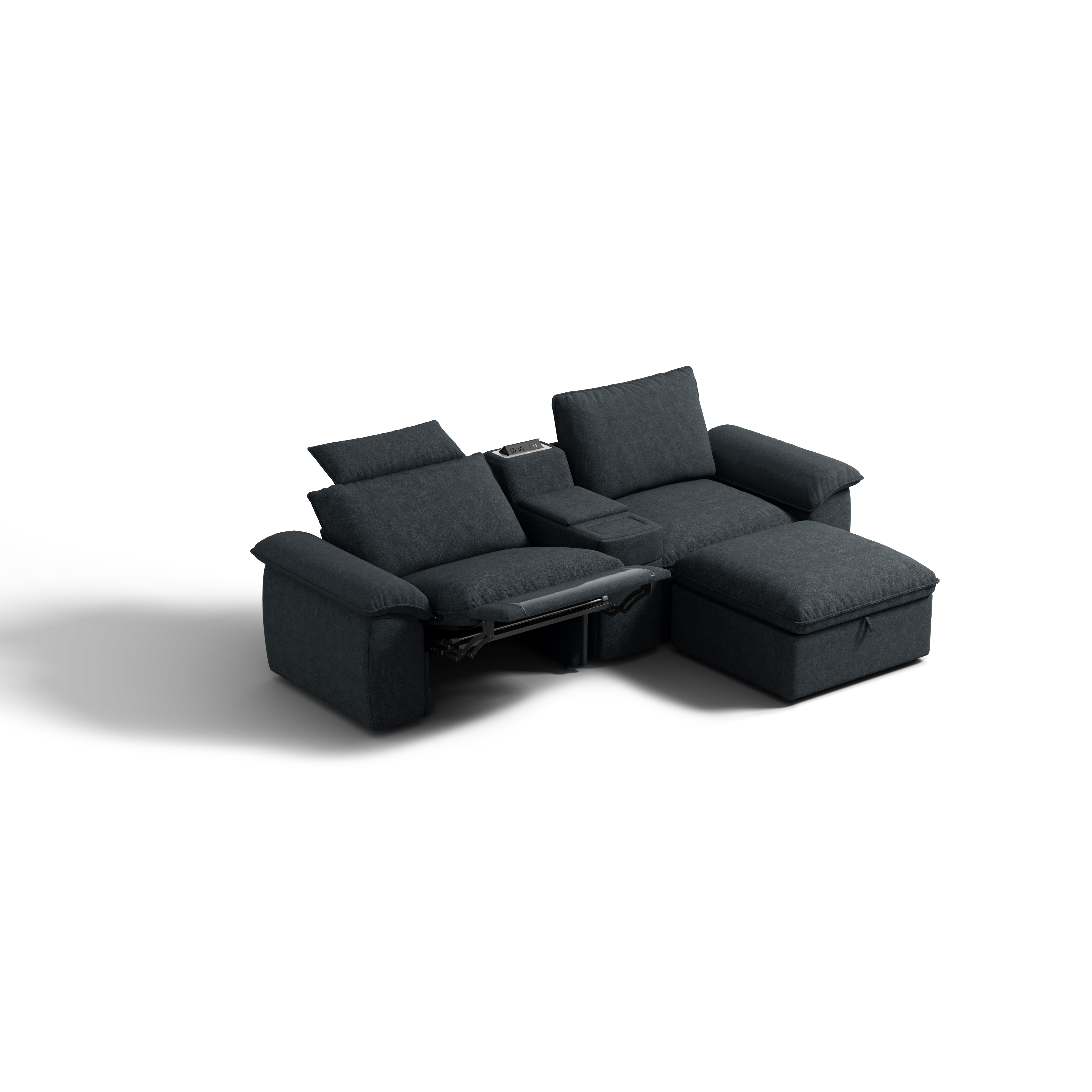 SOMA Prestige 3 Seat L-shaped, with Recliner & Console | Nap Armrests