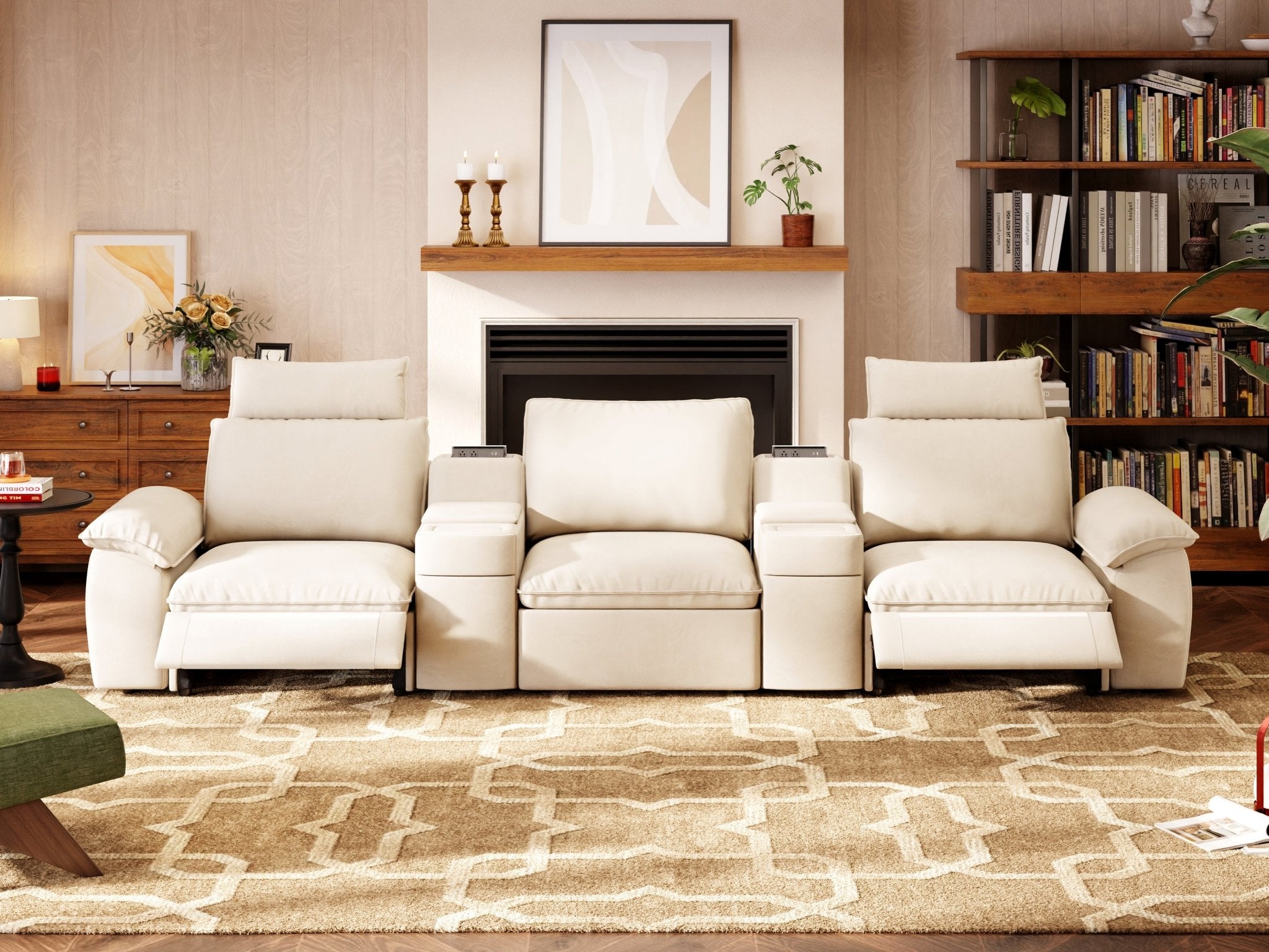 SOMA Prestige 3 Seat, with 2 Recliners & 2 Consoles | Nap Armrests